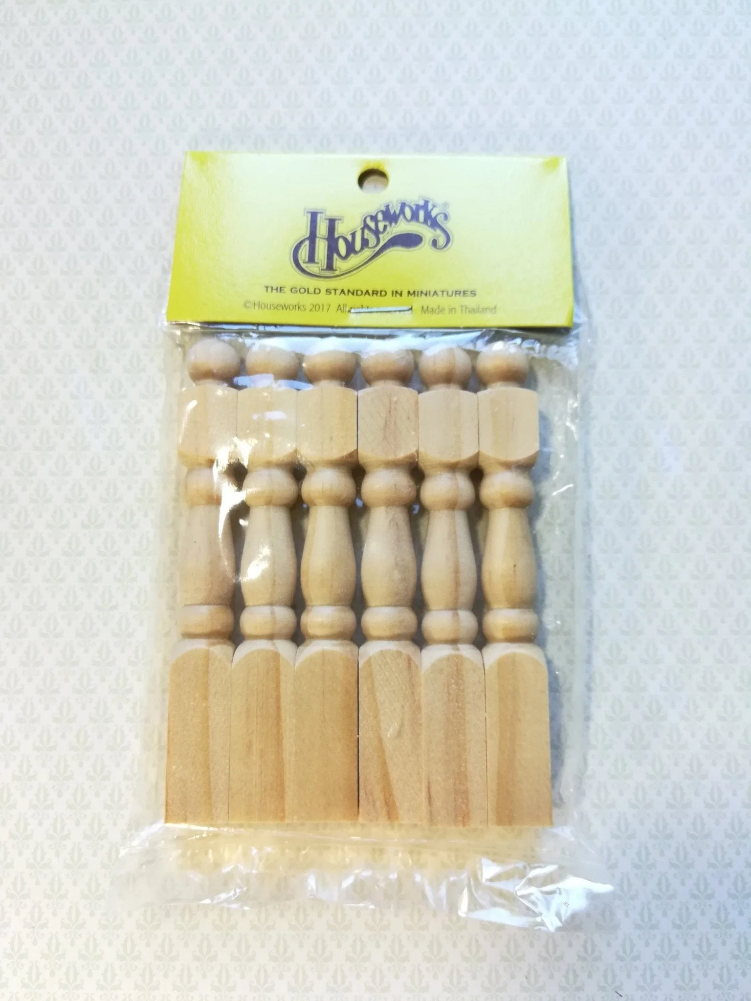 Dollhouse Miniature Newel Posts Large 1:12 Scale for Stairs 3 1/2" Tall spindles