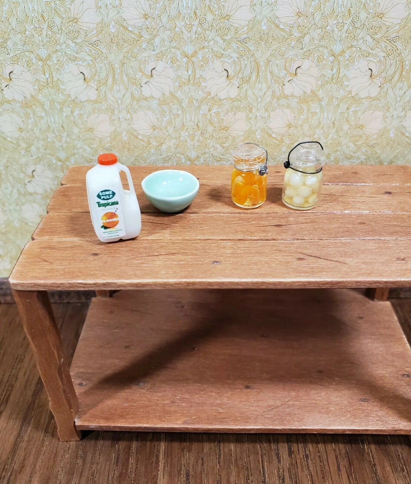 Dollhouse Miniature Orange Juice OJ Gallon Jug 1:12 Scale Food Kitchen Accessory - Image 2