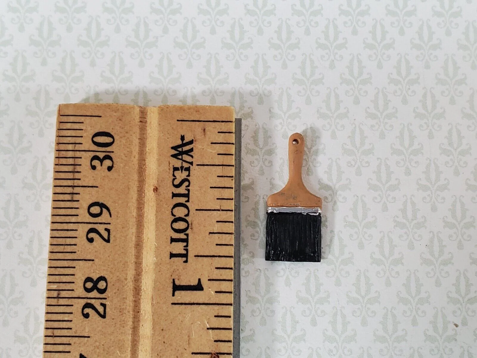 Dollhouse Miniature Paint Brush Large Size 1:12 Scale Painted Metal - Image 2