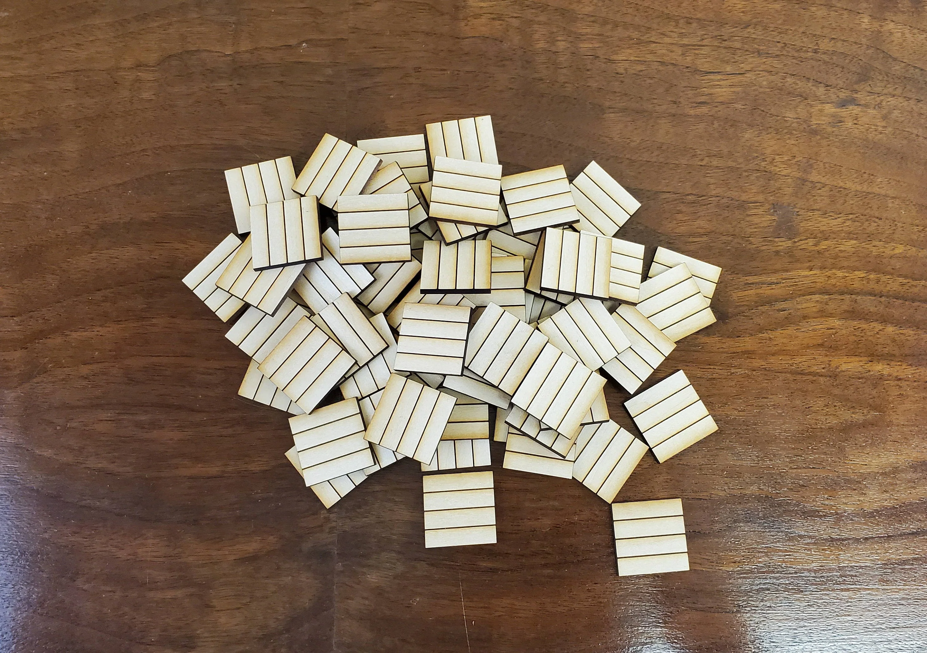 Dollhouse Parquet Floor Real Wood 1:12 Scale 8" x 8" Miniature Flooring - Image 3