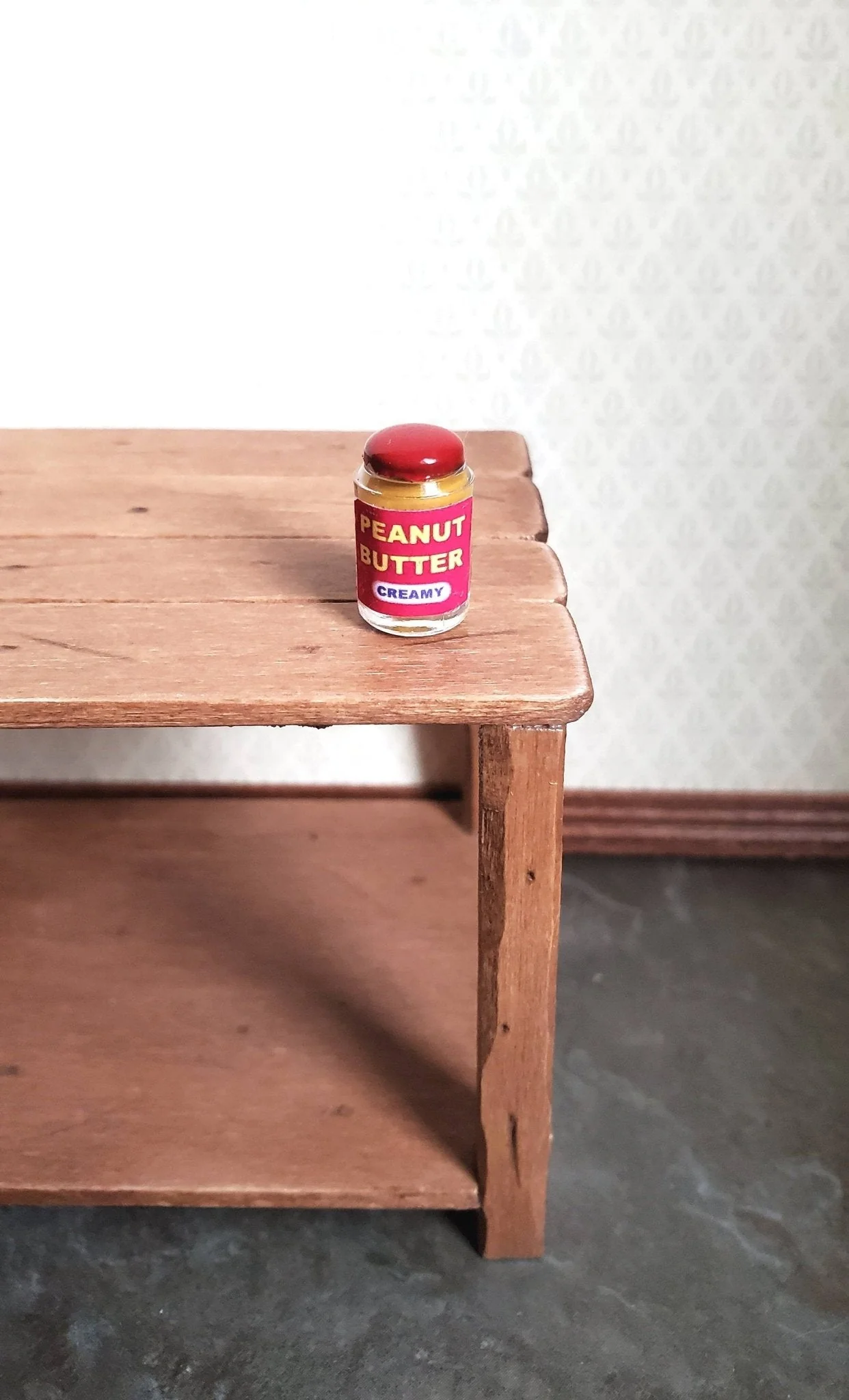 Dollhouse Miniature Peanut Butter Jar Creamy 1:12 Scale Food Groceries Kitchen - Image 2