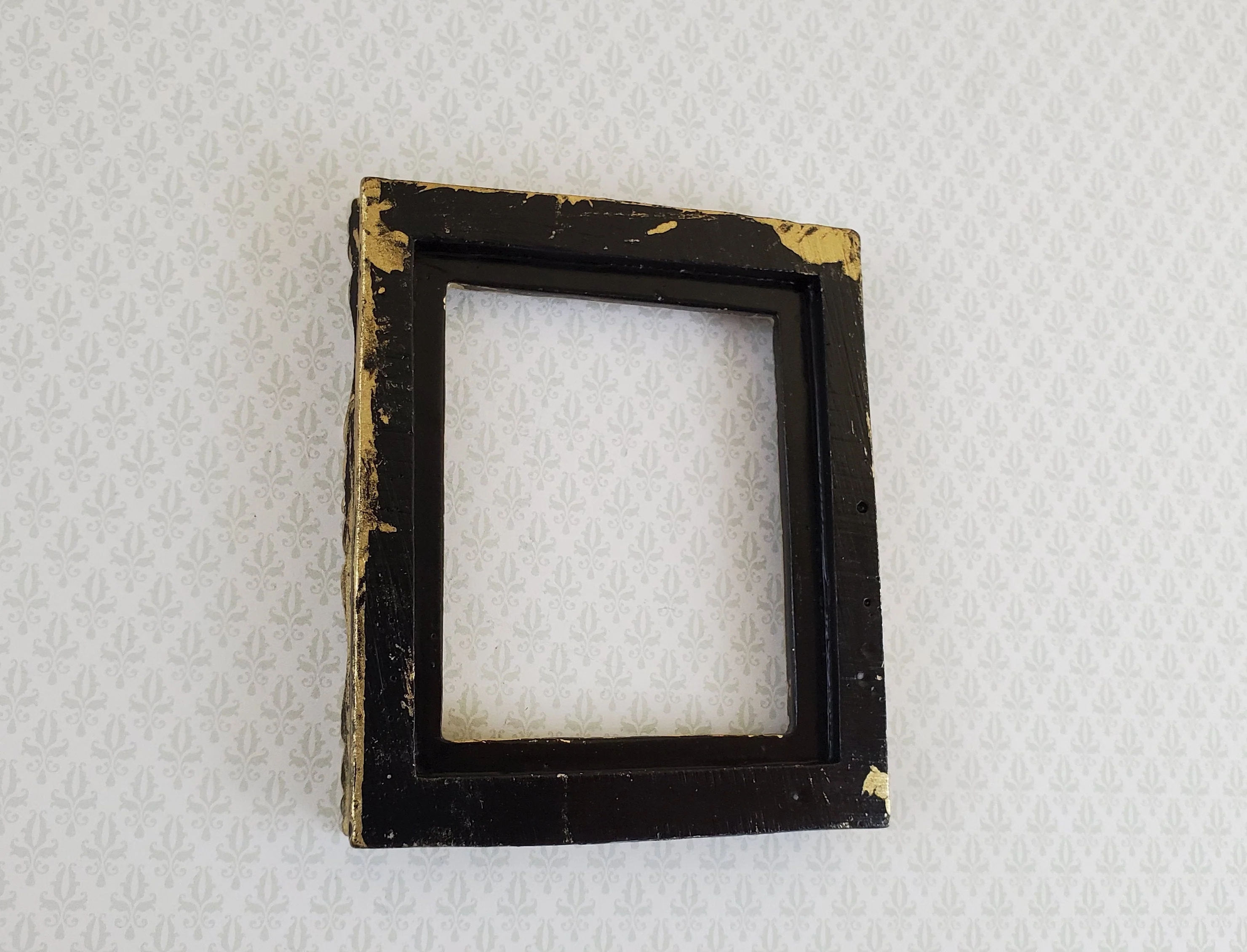 Miniature Picture Frame Large Fancy Antique Gold for Painting 1:12 Scale B0422 - Image 6