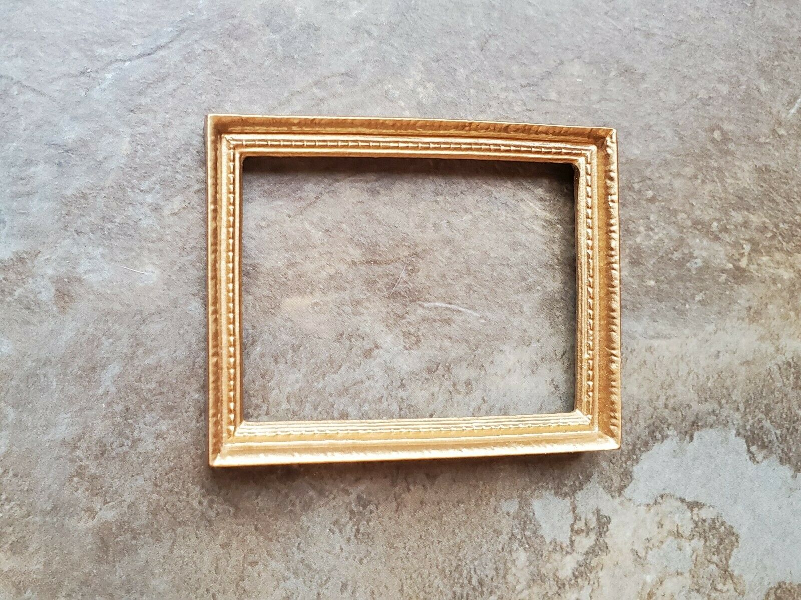 Dollhouse Miniature Picture Frame Large Fancy Gold for Painting 1:12 Scale 72 mm