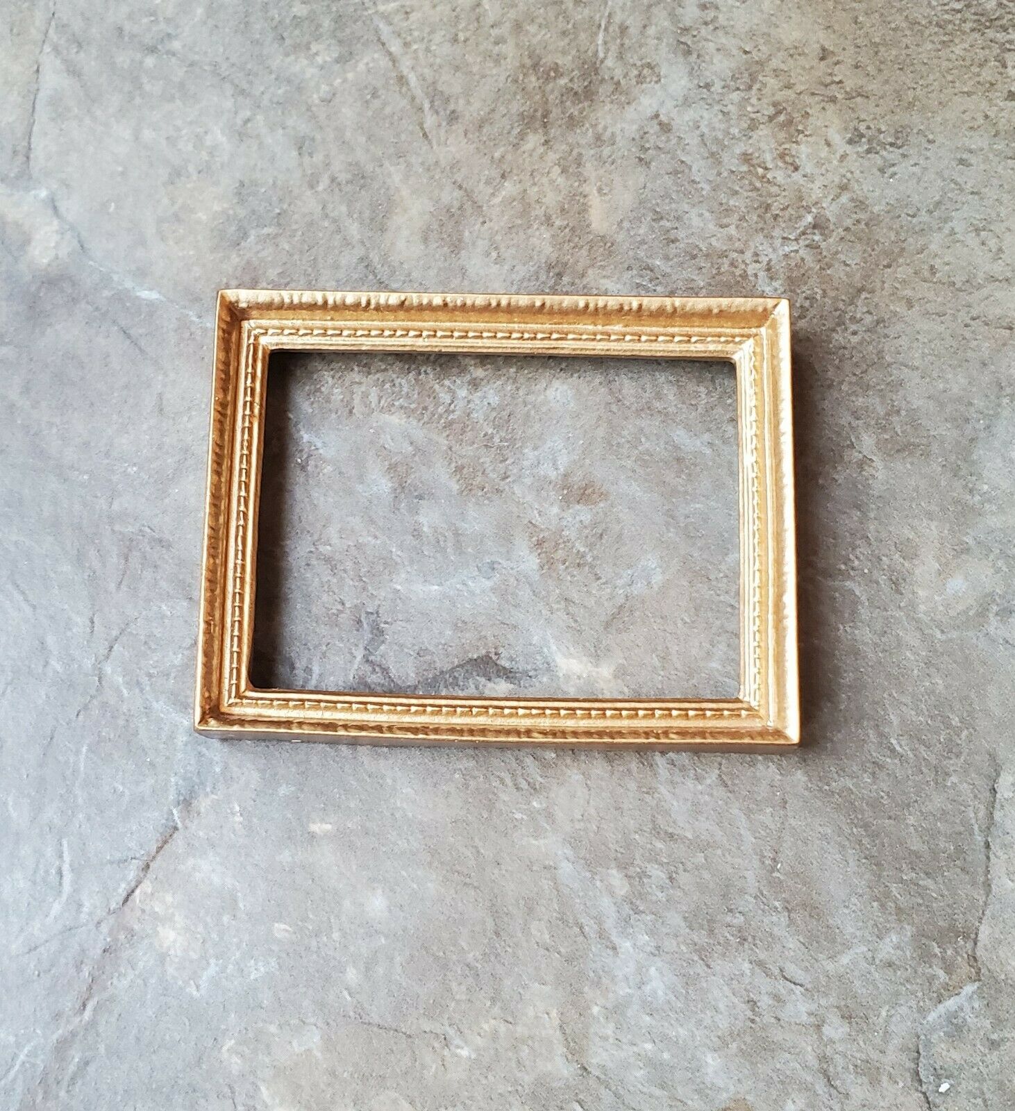 Dollhouse Miniature Picture Frame Large Fancy Gold for Painting 1:12 Scale 72 mm - Image 4
