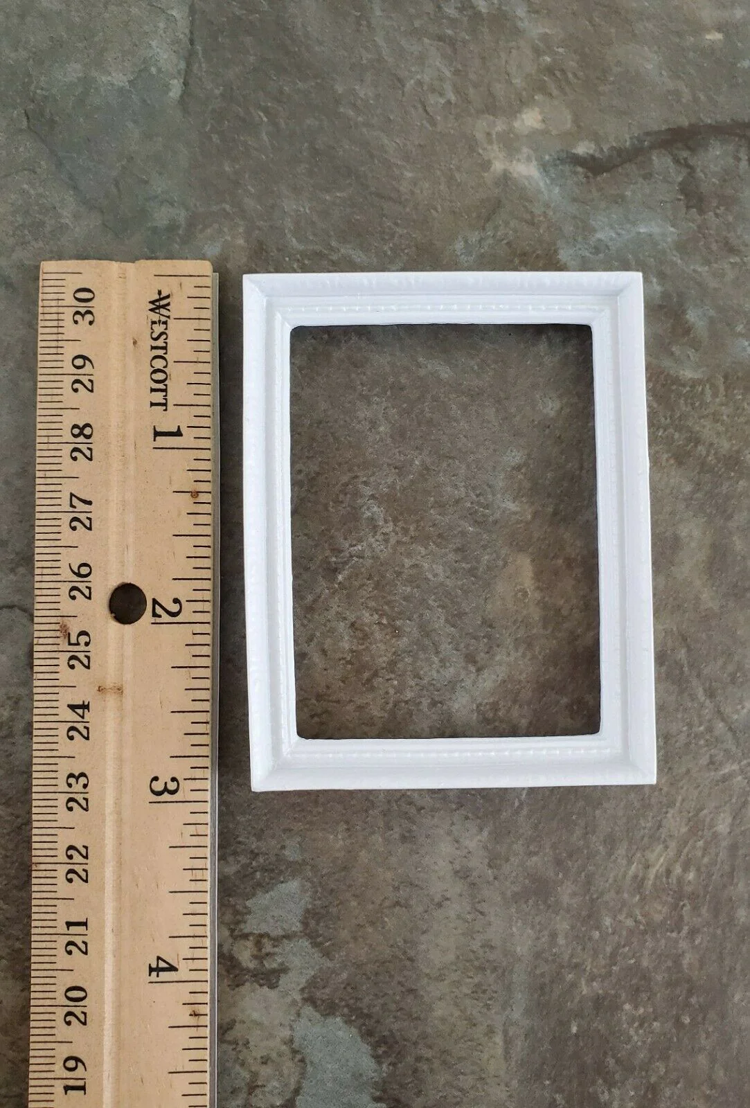 Dollhouse Miniature Picture Frame Large White for Paintings 1:12 Scale - Image 3
