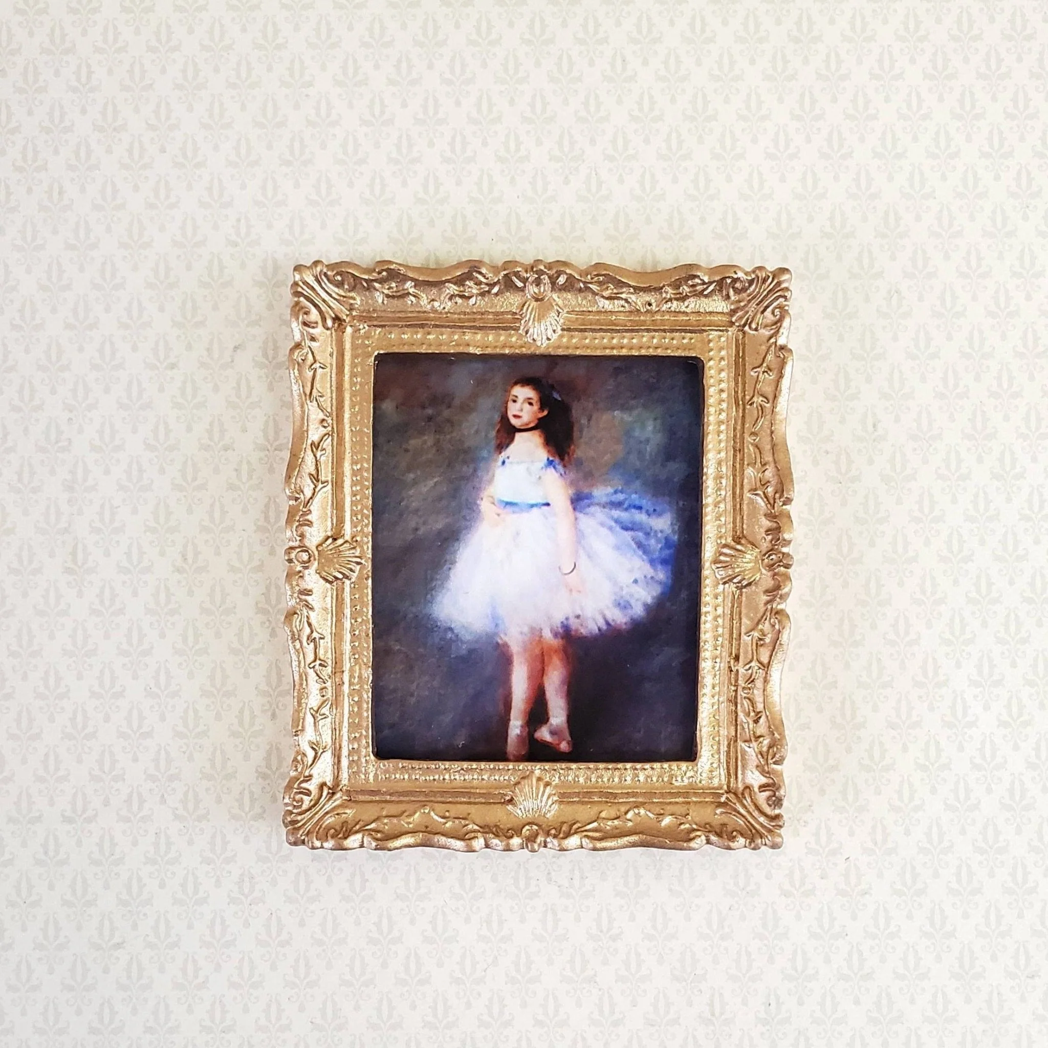 Miniature The Dancer Ballerina by Renoir Framed Print 1:12 Scale Handmade