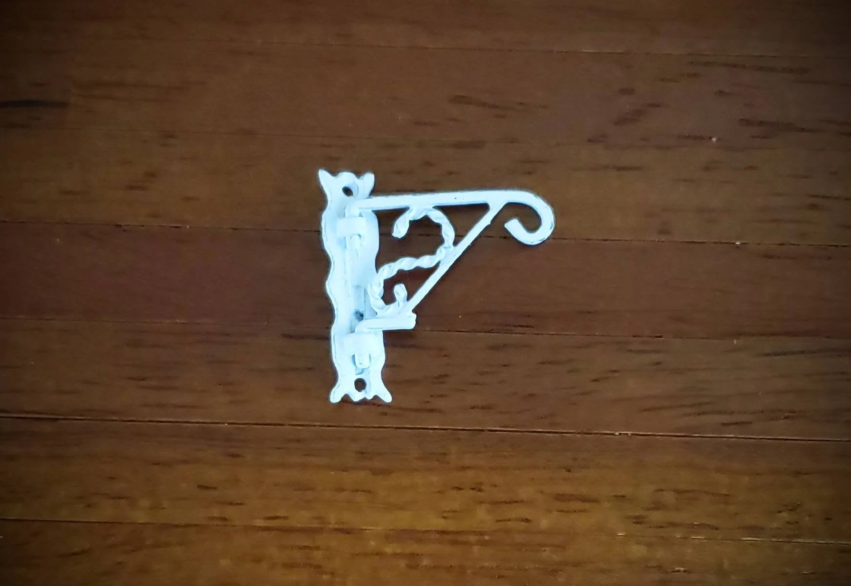Dollhouse Miniature Plant Hanger Hook White Swivel Metal 1:12 Scale
