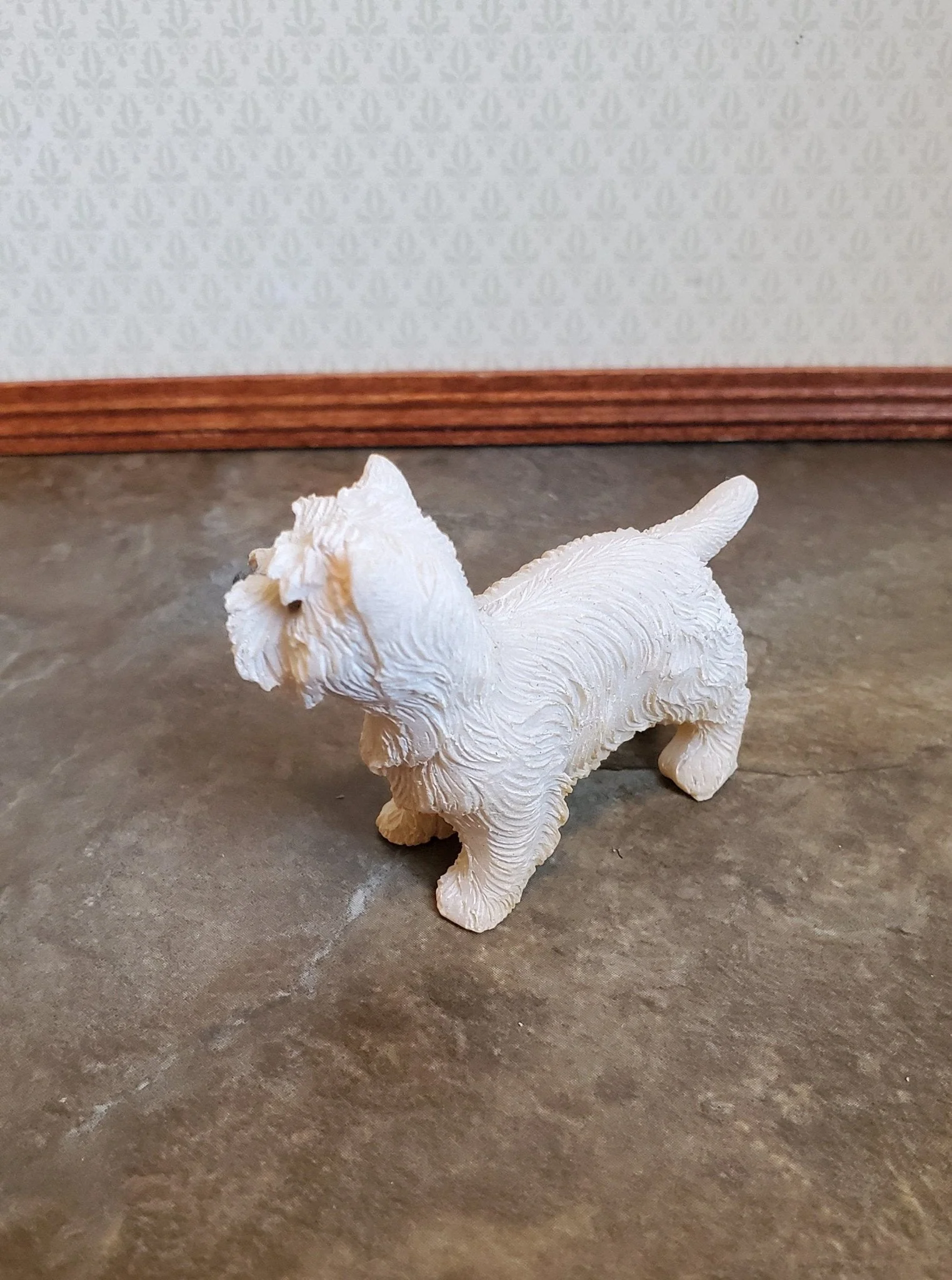 Dollhouse Miniature Puppy Dog Westie 1:12 Scale Pet West Highland Terrier Standing - Image 4