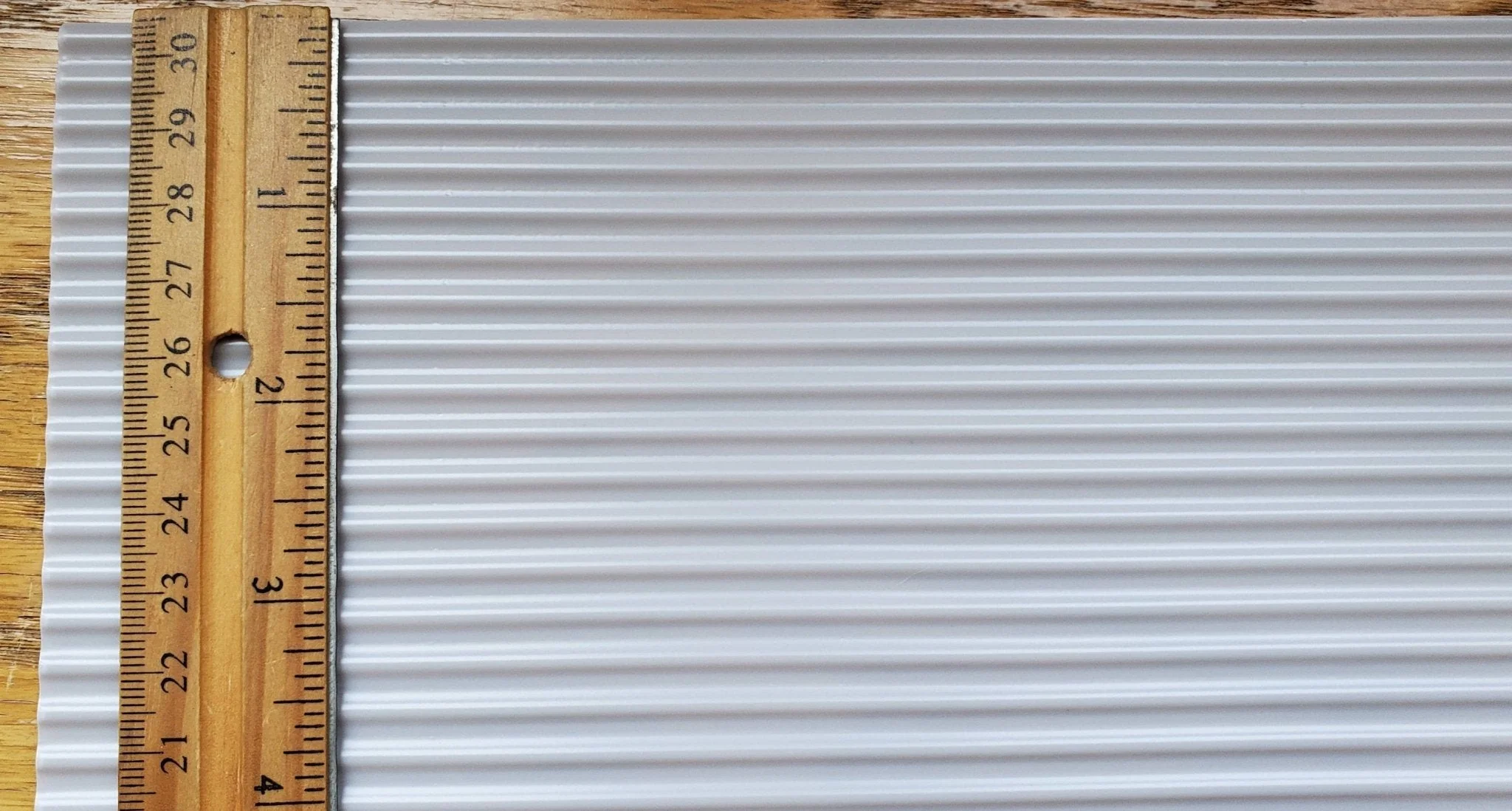 Dollhouse Miniature Roof Panel Light Gray Corrugated Plastic 1:12 Scale Roofing - Image 4