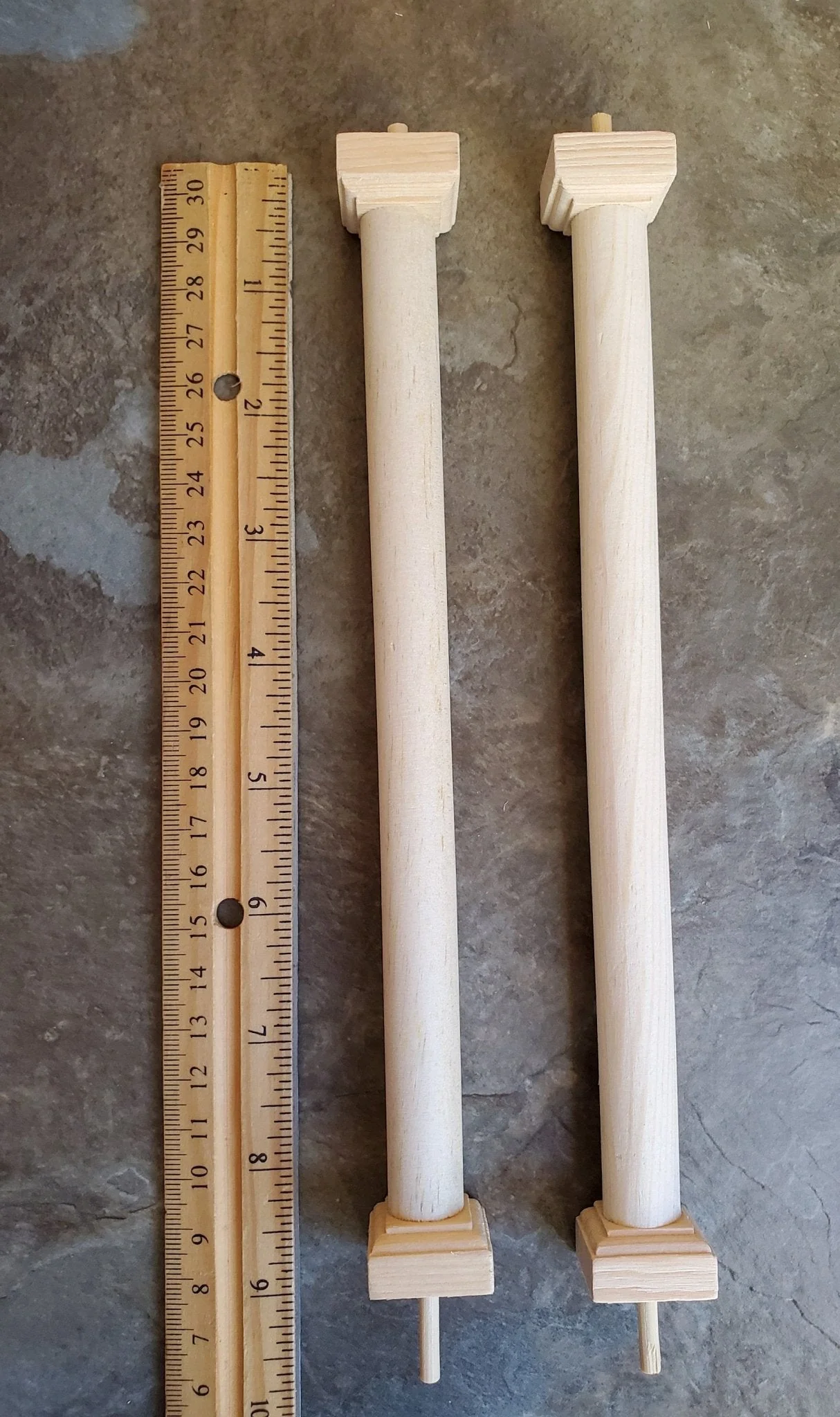 Dollhouse Miniature Round Columns Pillars 2 pieces 8 11/16" Tall 1:12 Scale - Image 2