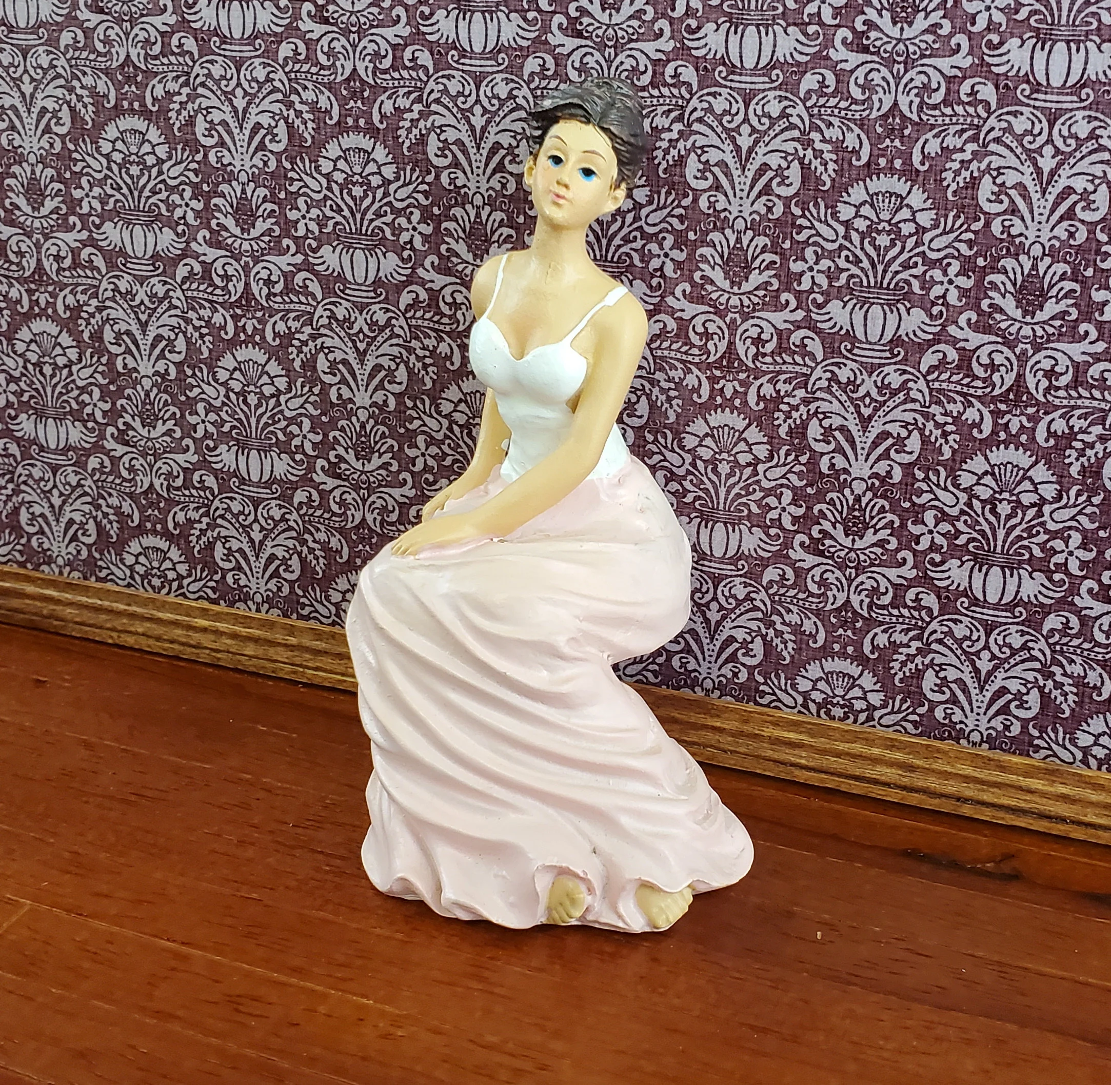 Dollhouse Miniature Seated Victorian Lady in Corset Resin 1:12 Scale SMALL Petite - Image 2