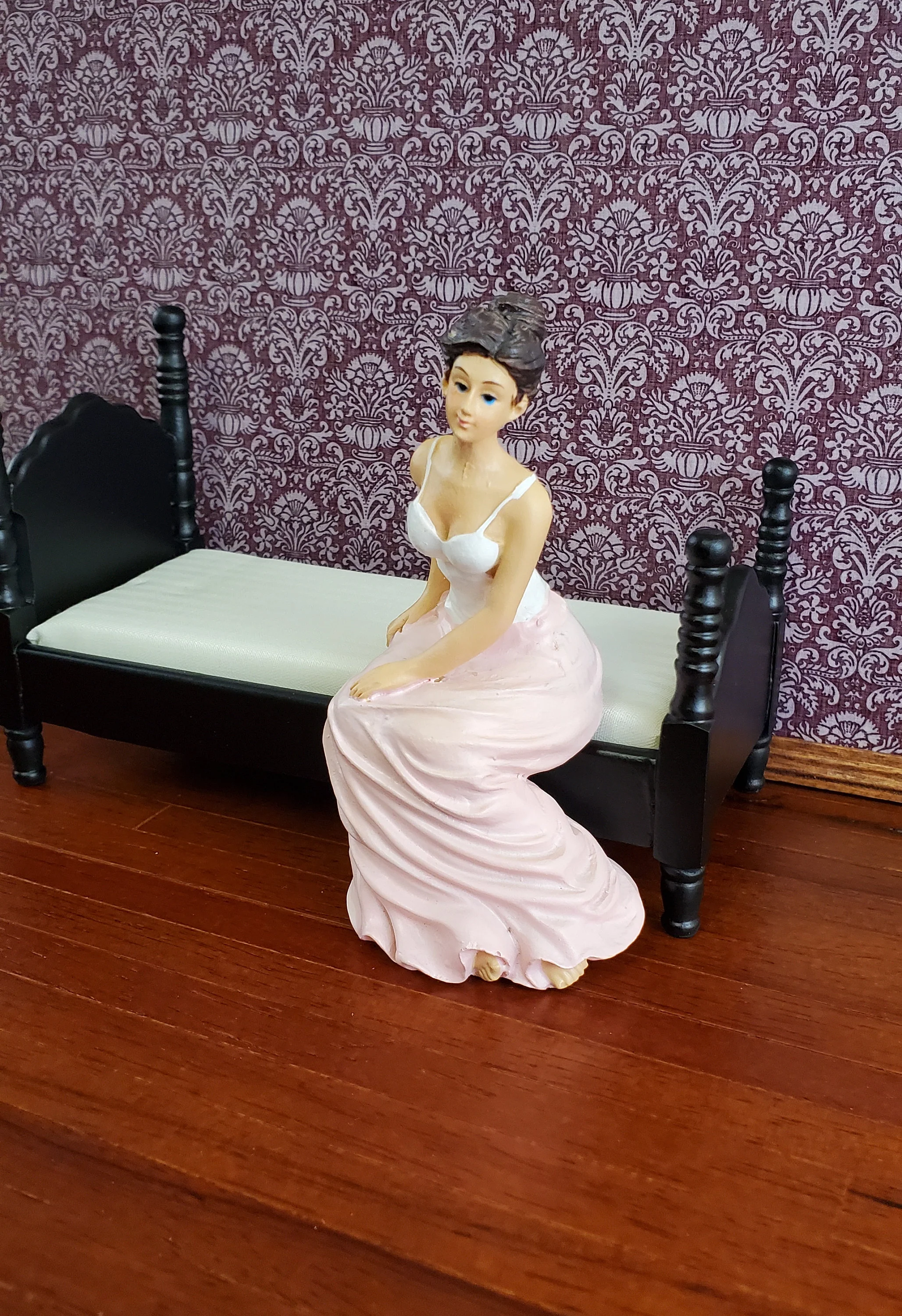 Dollhouse Miniature Seated Victorian Lady in Corset Resin 1:12 Scale SMALL Petite - Image 4