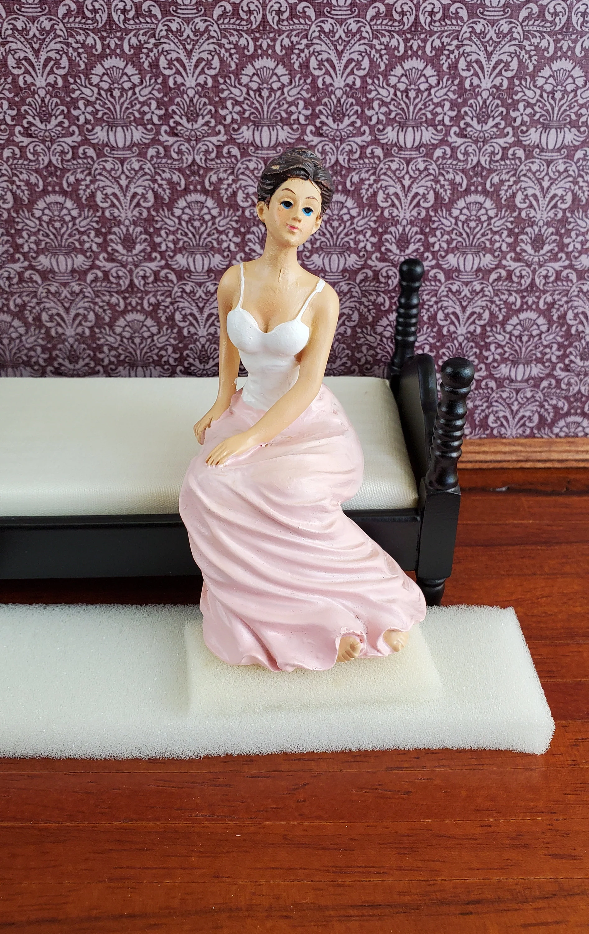 Dollhouse Miniature Seated Victorian Lady in Corset Resin 1:12 Scale SMALL Petite - Image 5