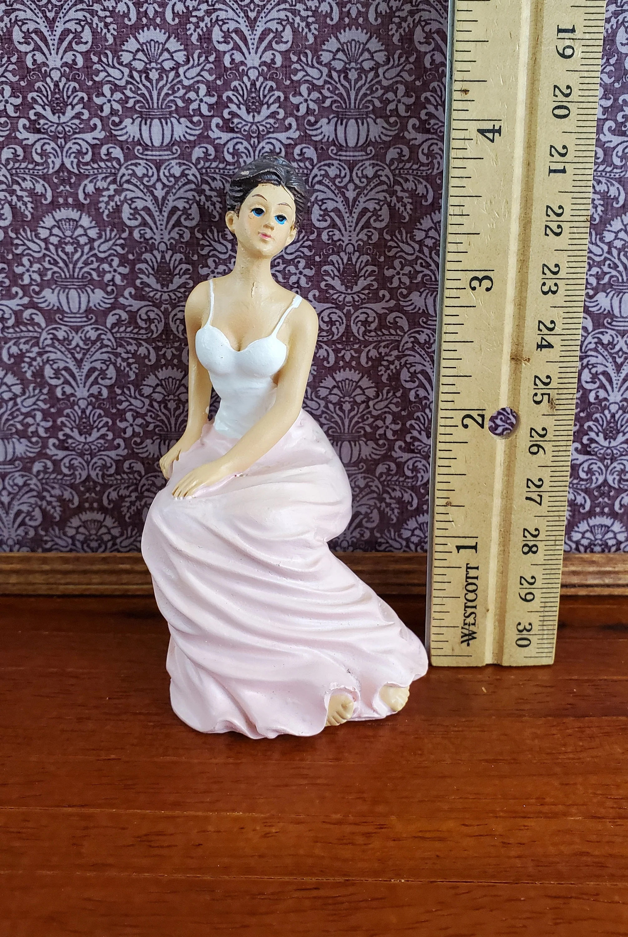 Dollhouse Miniature Seated Victorian Lady in Corset Resin 1:12 Scale SMALL Petite - Image 7