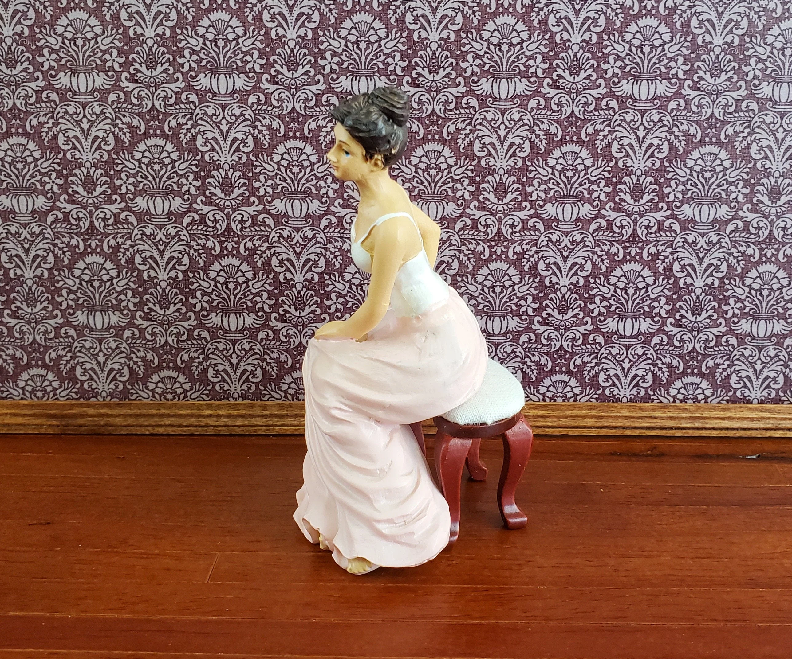 Dollhouse Miniature Seated Victorian Lady in Corset Resin 1:12 Scale SMALL Petite - Image 8
