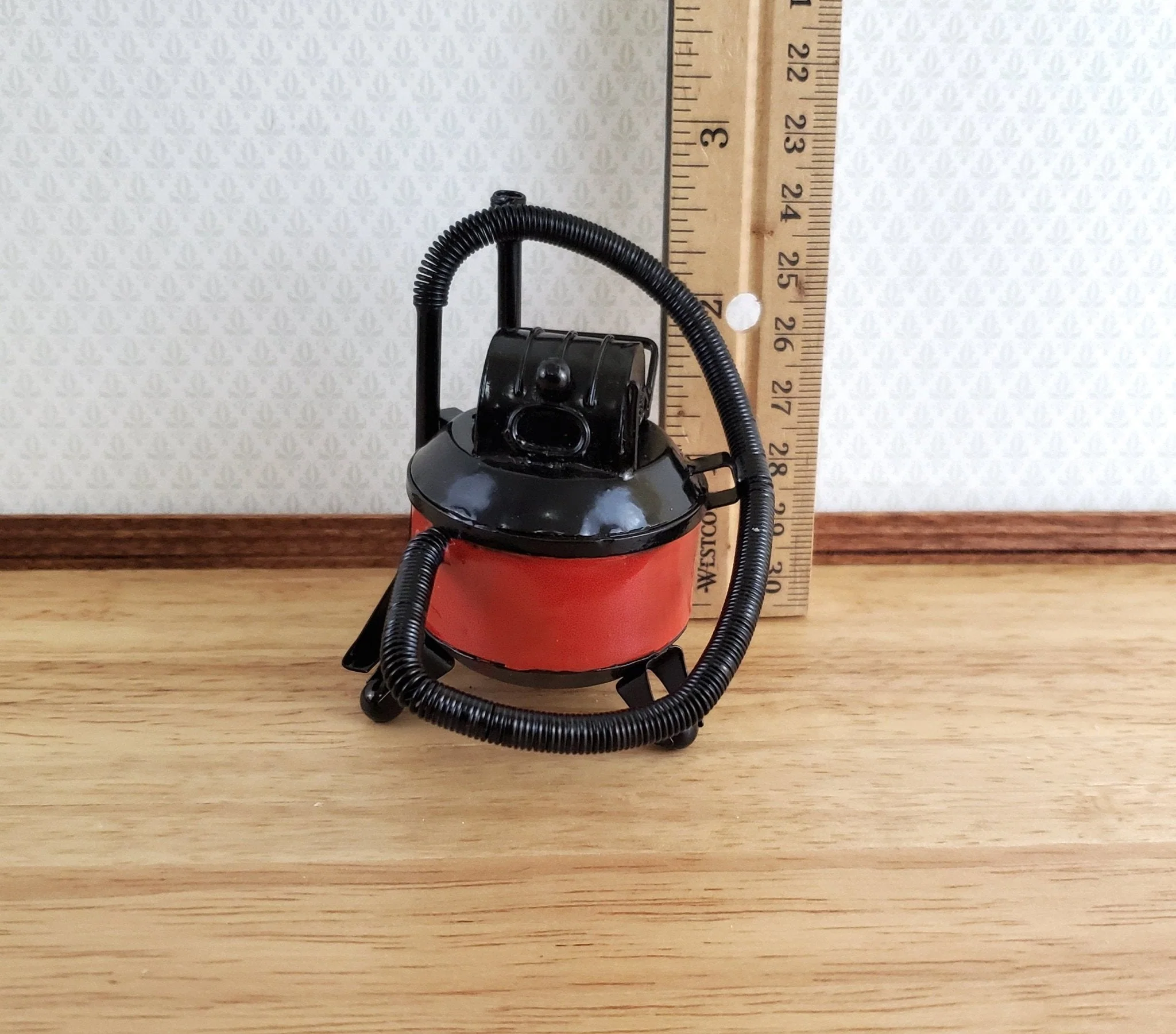 Dollhouse Miniature Shop Vac Vacuum (Large) Black & Red Metal 1:12 Scale Garage - Image 3