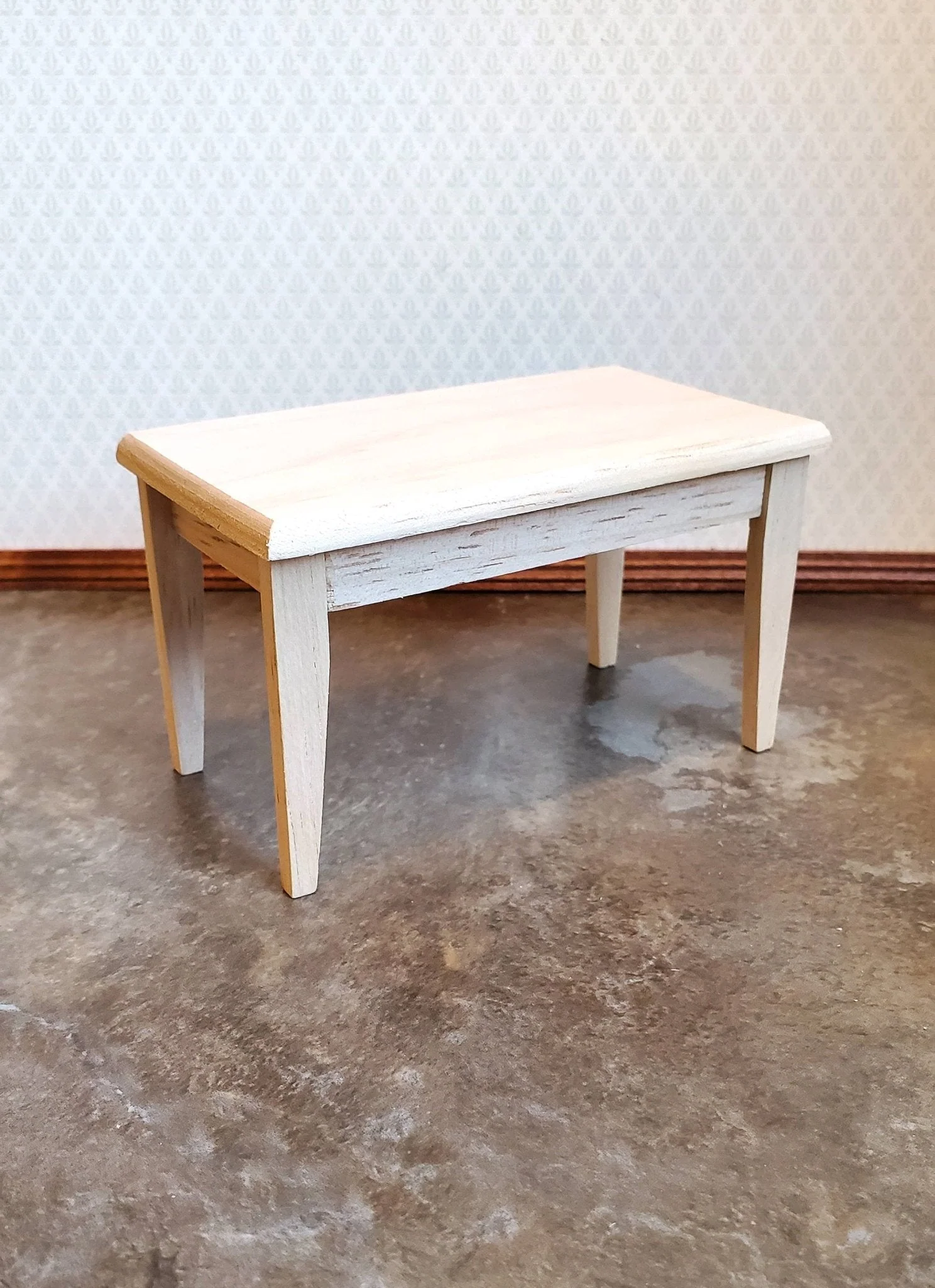 Dollhouse Miniature Small Kitchen or Dining Room Table Unfinished 1:12 Scale Furniture