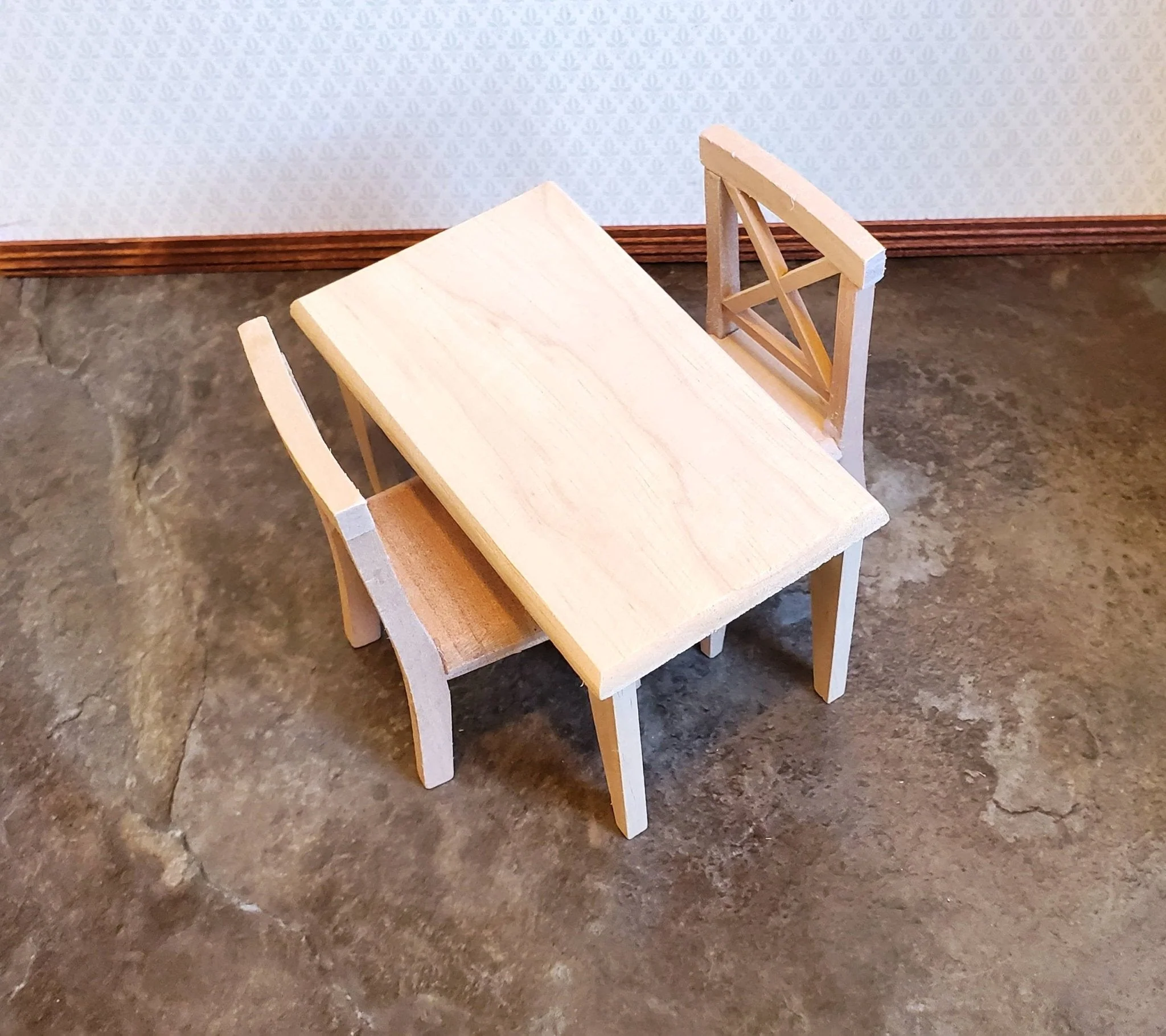 Dollhouse Miniature Small Kitchen or Dining Room Table Unfinished 1:12 Scale Furniture - Image 3