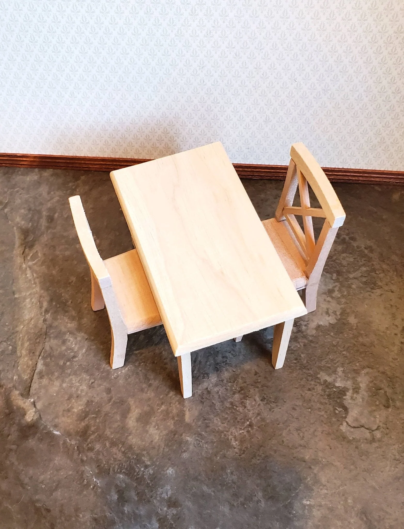 Dollhouse Miniature Small Kitchen or Dining Room Table Unfinished 1:12 Scale Furniture - Image 4