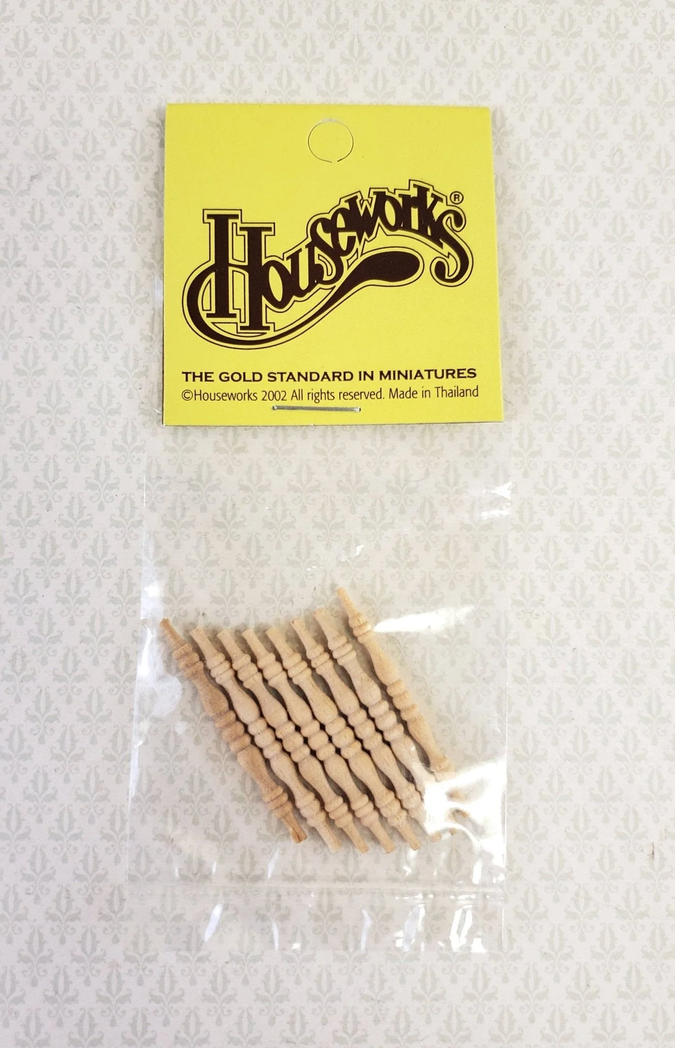 Dollhouse Miniature Spindles Small Wood for Building x8 1:12 Scale 1 3/8" Long HW12026