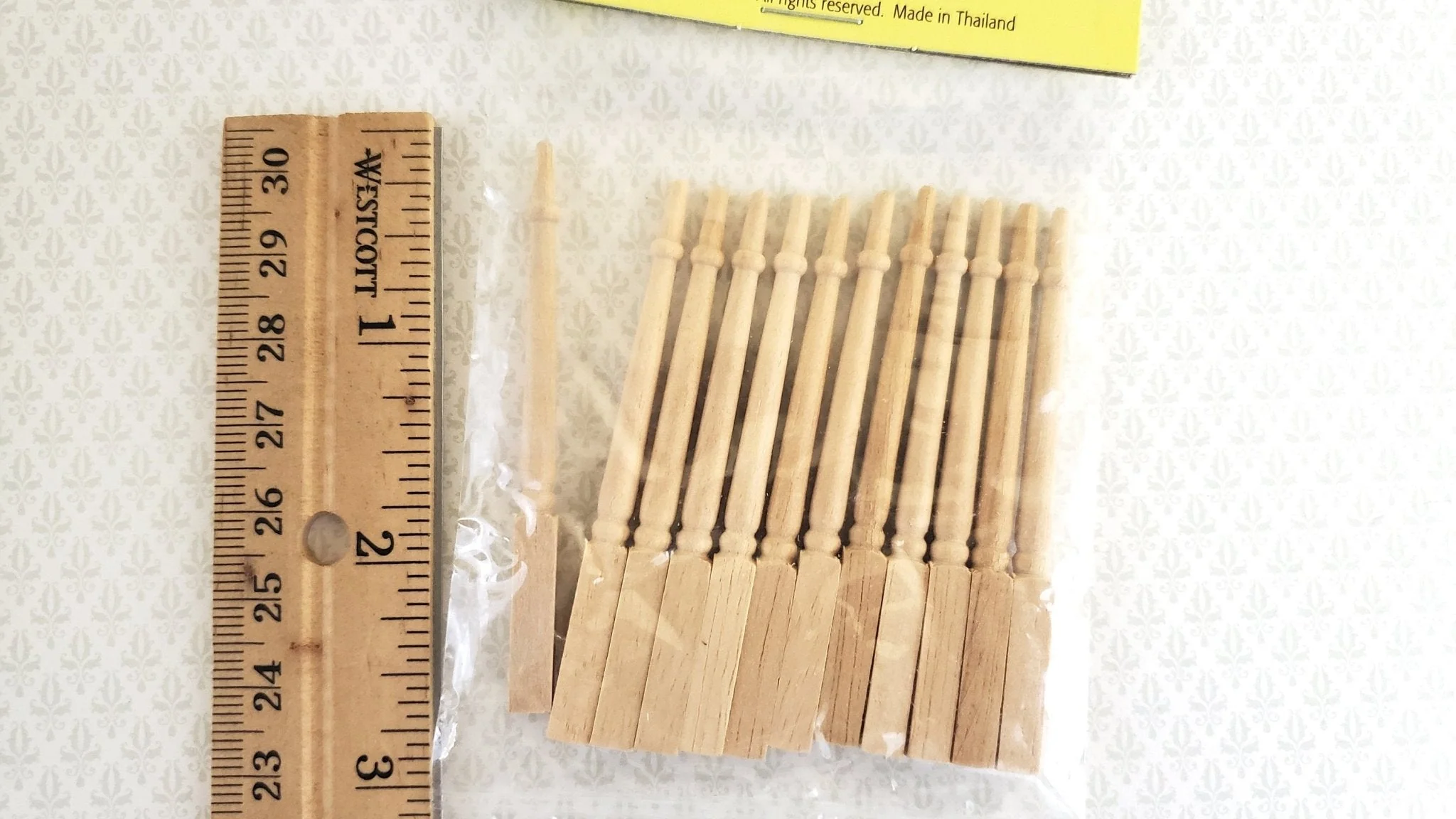 Dollhouse Miniature Spindles Stair Balusters 1:12 Scale 2 1/2" Tall posts HW7025 - Image 4