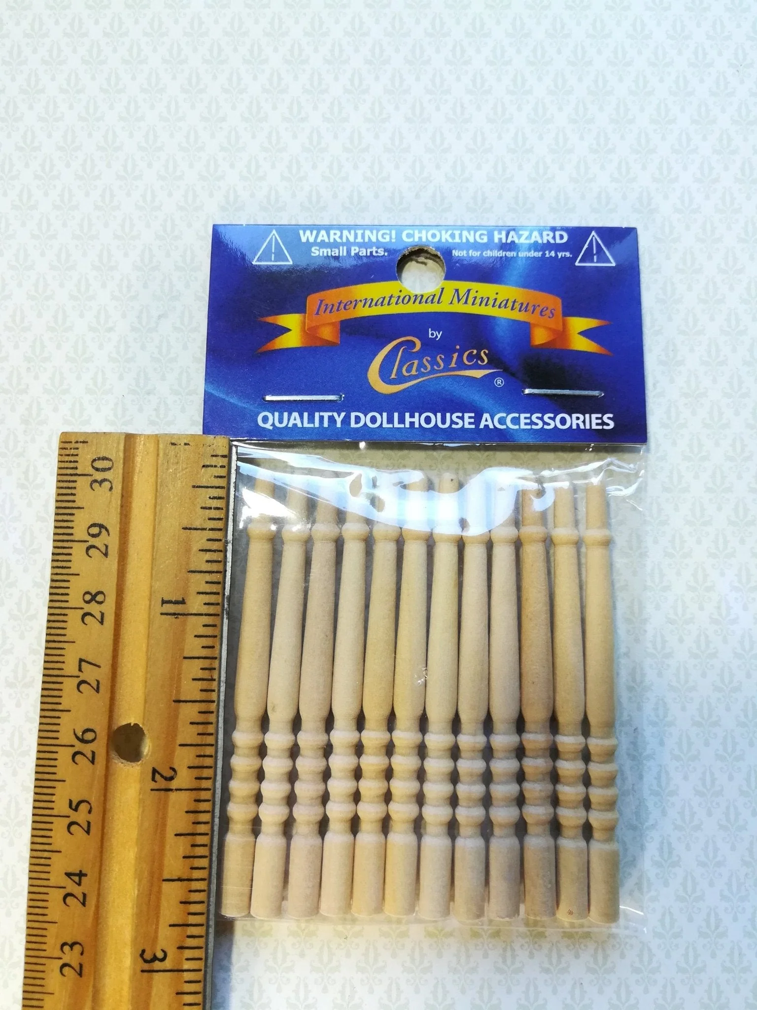 Dollhouse Miniature Spindles Stair Balusters 1:12 Scale 2 5/8" Tall posts - Image 2