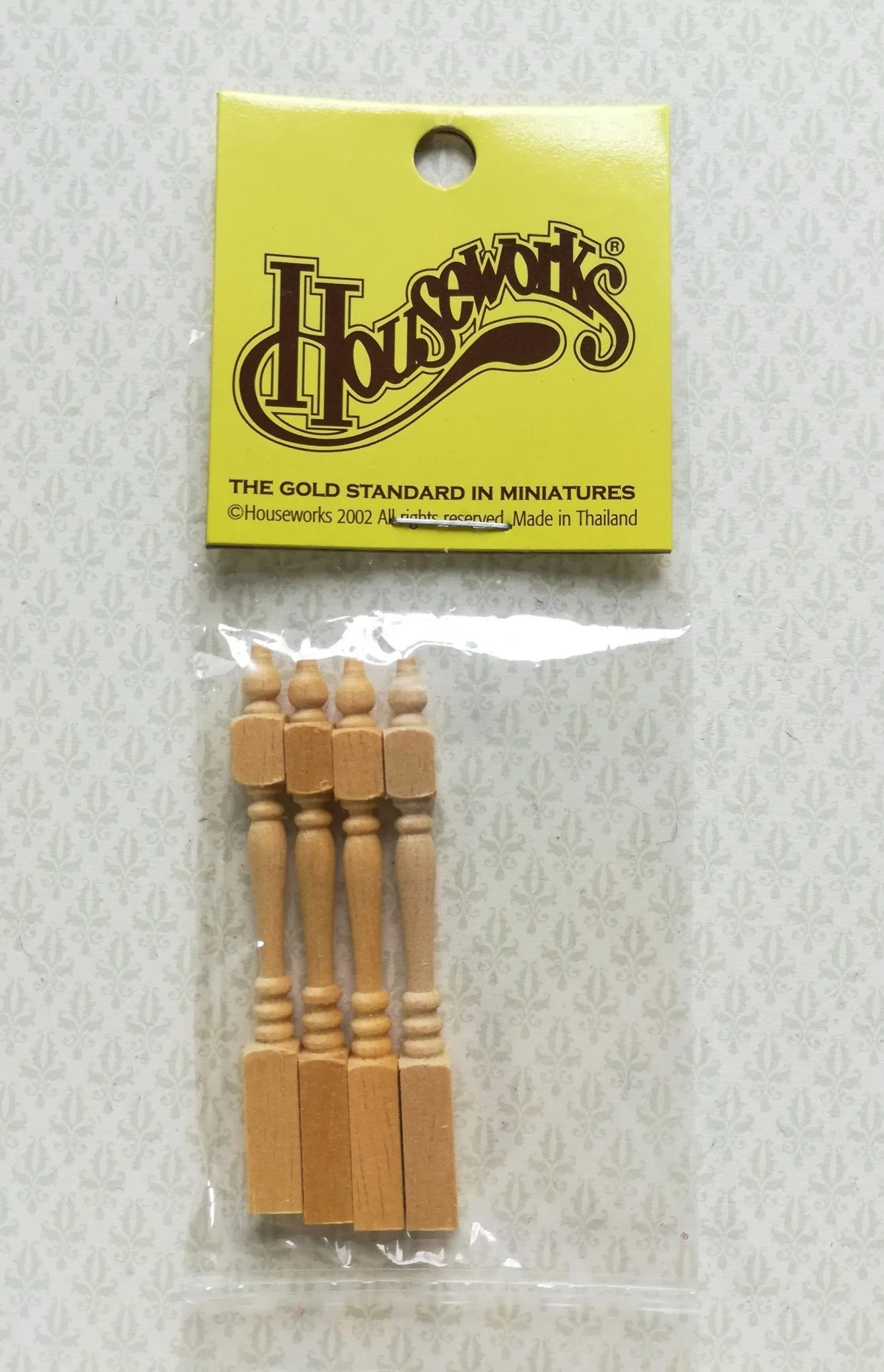 Dollhouse Miniature Spindles Table Legs Wood 4 Pieces 1:12 Scale 2 3/16" Long - Image 2