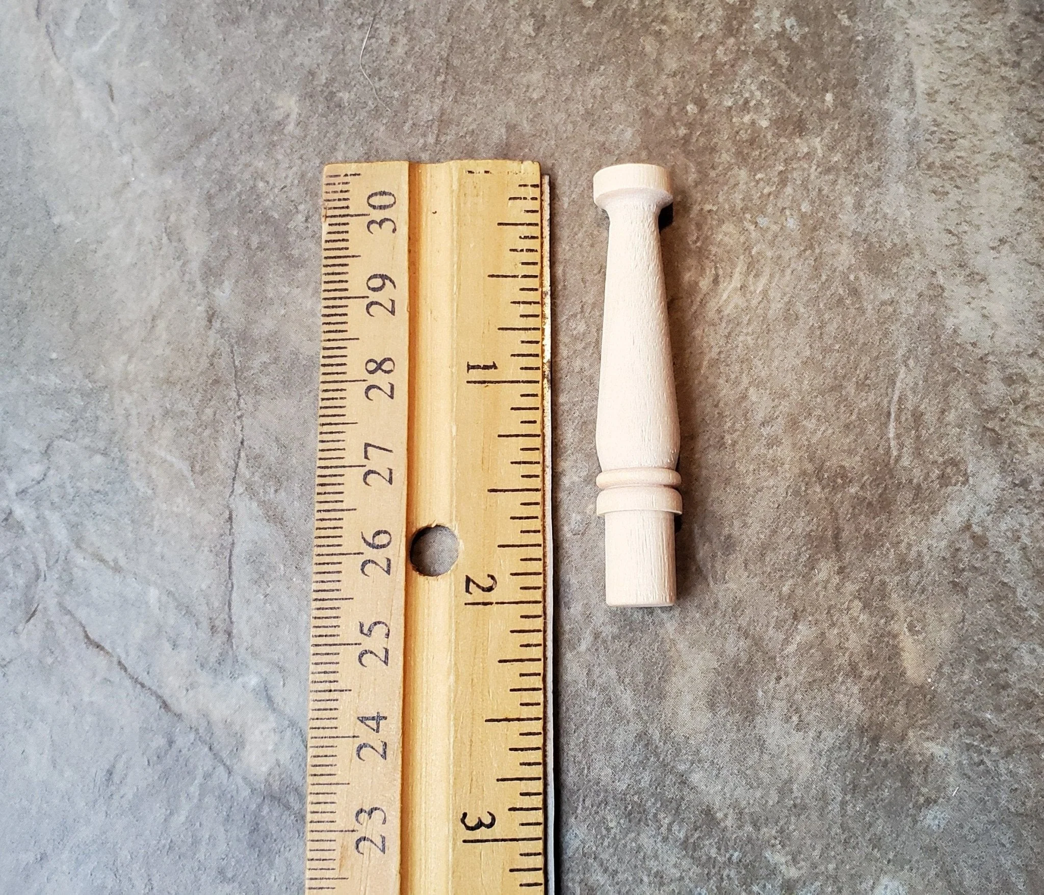 Dollhouse Miniature Spindles Wood for Building Urn Style x6 1:12 Scale 2" Long - Image 2