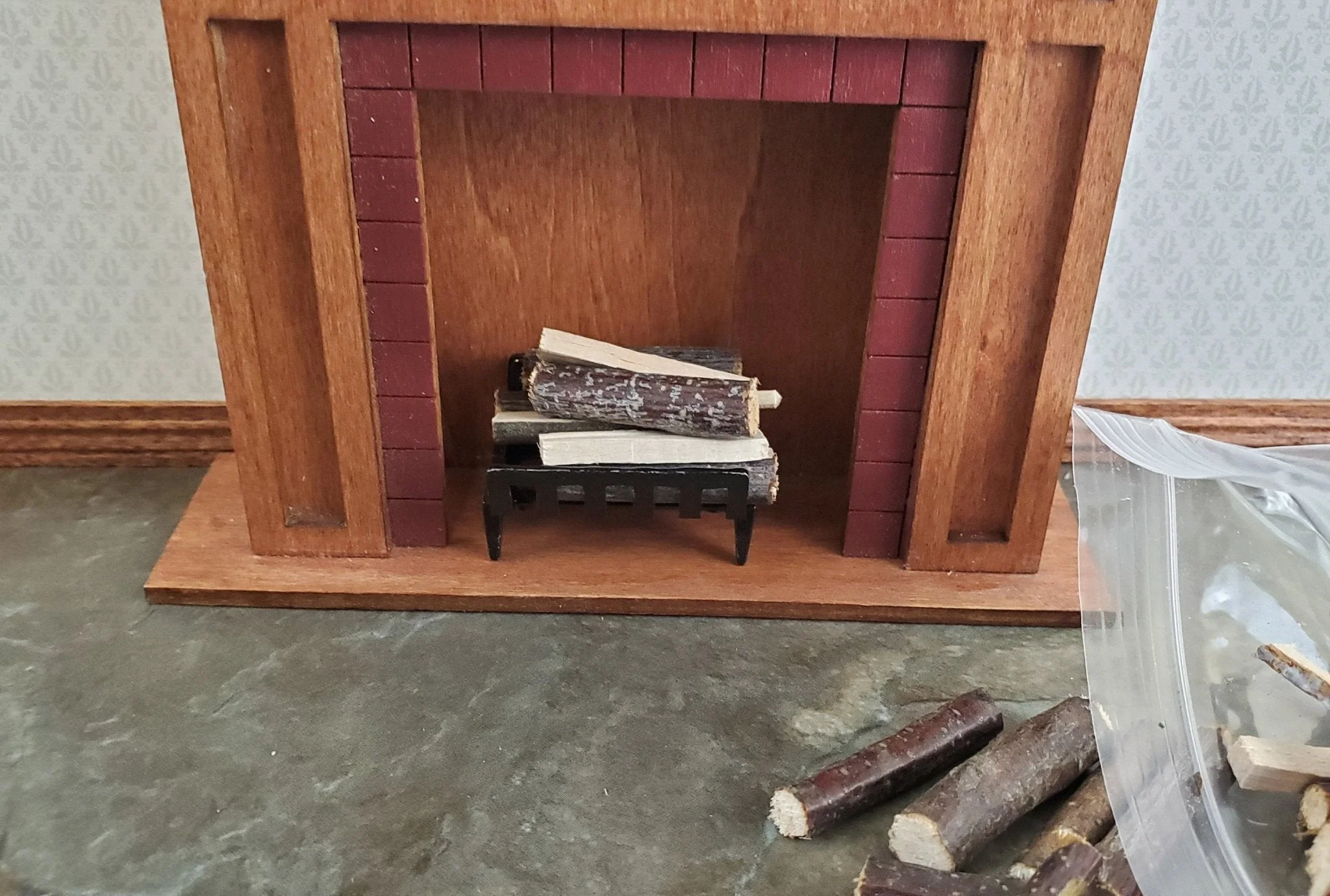 Dollhouse Miniature Split Logs Kindling for Fireplace Firewood 1:12 Scale - Image 3