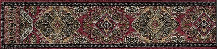 Dollhouse Miniature Stair Runner Red & Gold Carpet Rug 1:12 Scale - Image 2