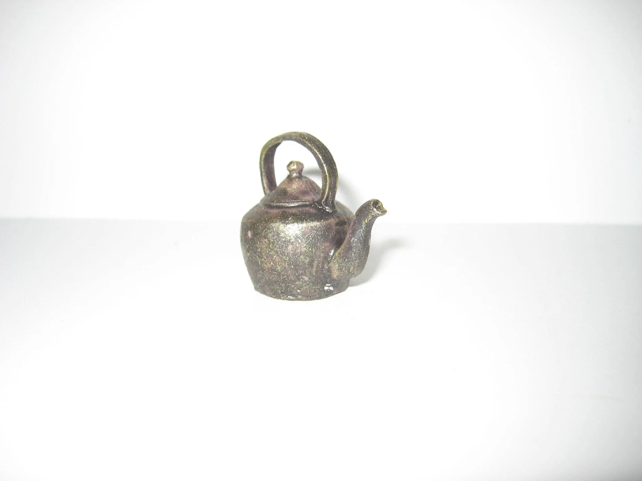 Dollhouse Miniature Stove Kettle Large Faux Cast Iron for 1:12 scale house - Image 2