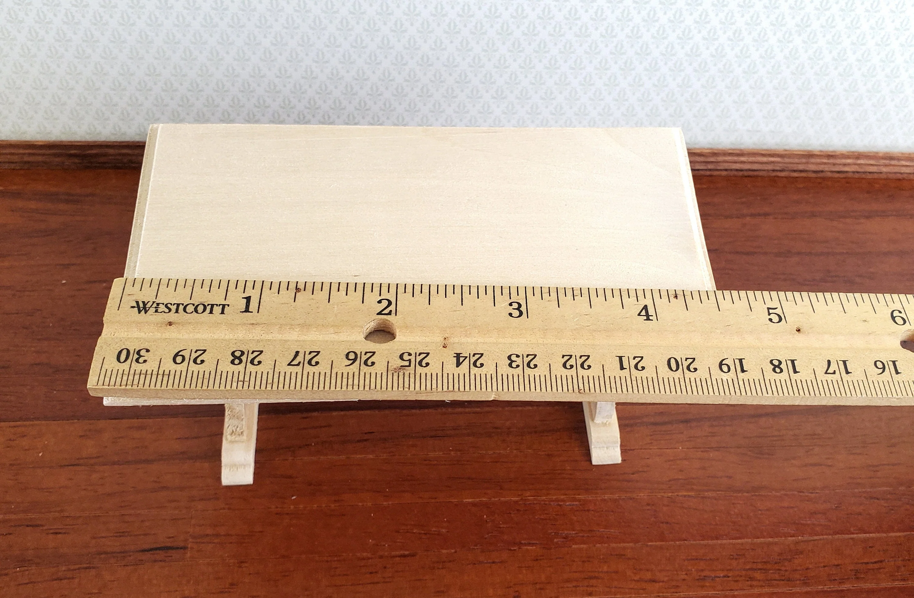 Dollhouse Miniature Table Country Kitchen or Dining Room 1:12 Scale Furniture Unpainted - Image 3