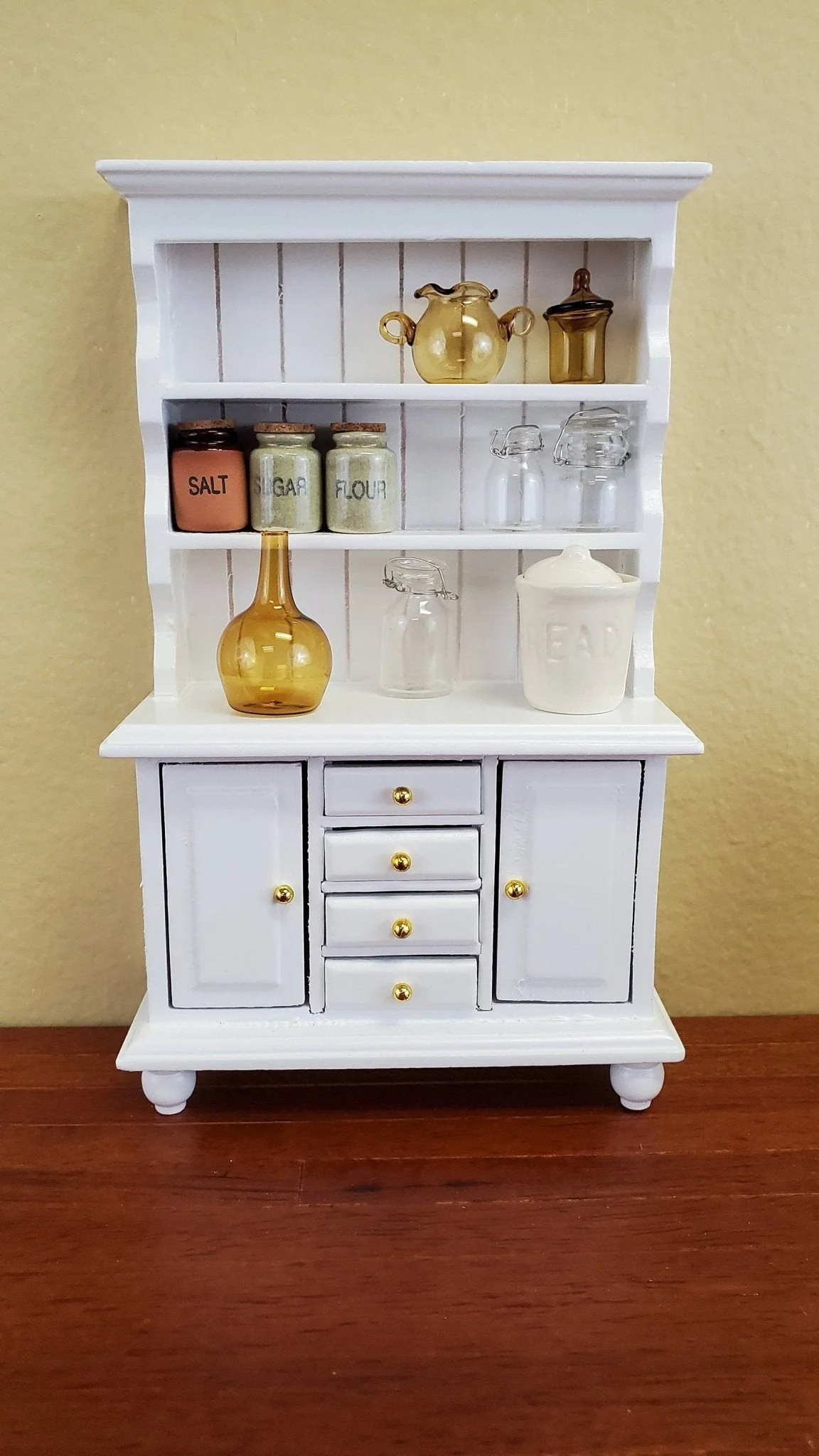 Dollhouse Miniature Terra Cotta SALT Bin with Cork Top 1:12 Scale Handmade Kitchen - Image 3
