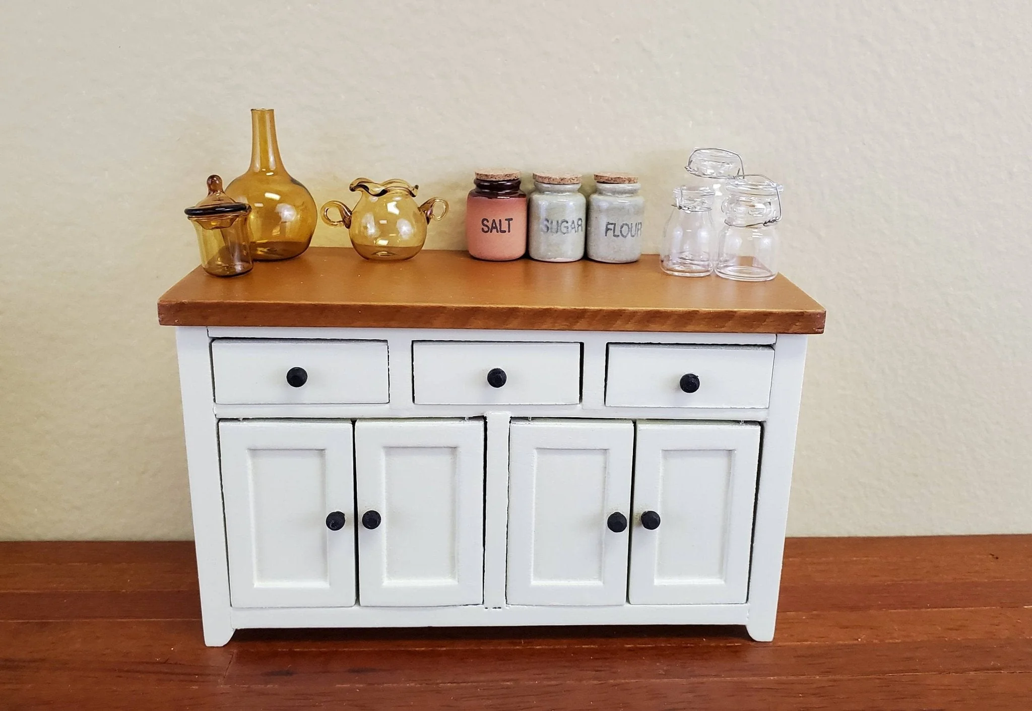 Dollhouse Miniature Terra Cotta SALT Bin with Cork Top 1:12 Scale Handmade Kitchen - Image 4