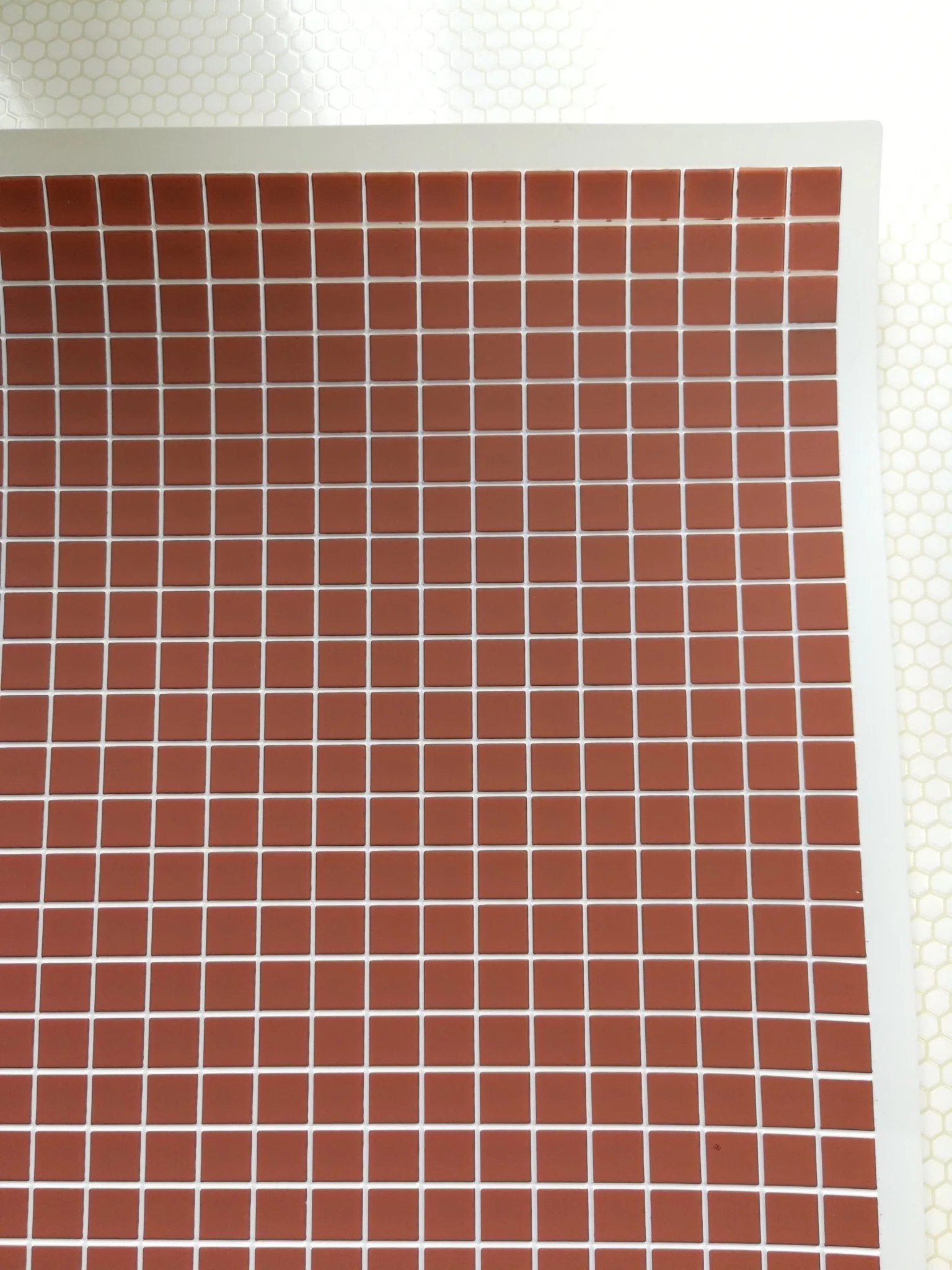 Dollhouse Miniature Terra Cotta Square Faux Tile Flooring Embossed 1:12 Scale