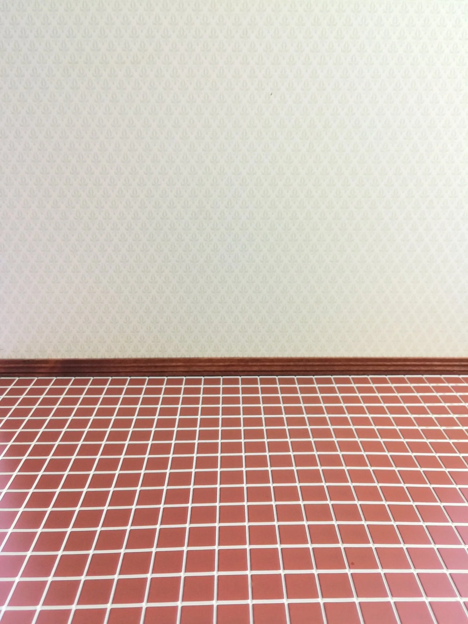 Dollhouse Miniature Terra Cotta Square Faux Tile Flooring Embossed 1:12 Scale - Image 2