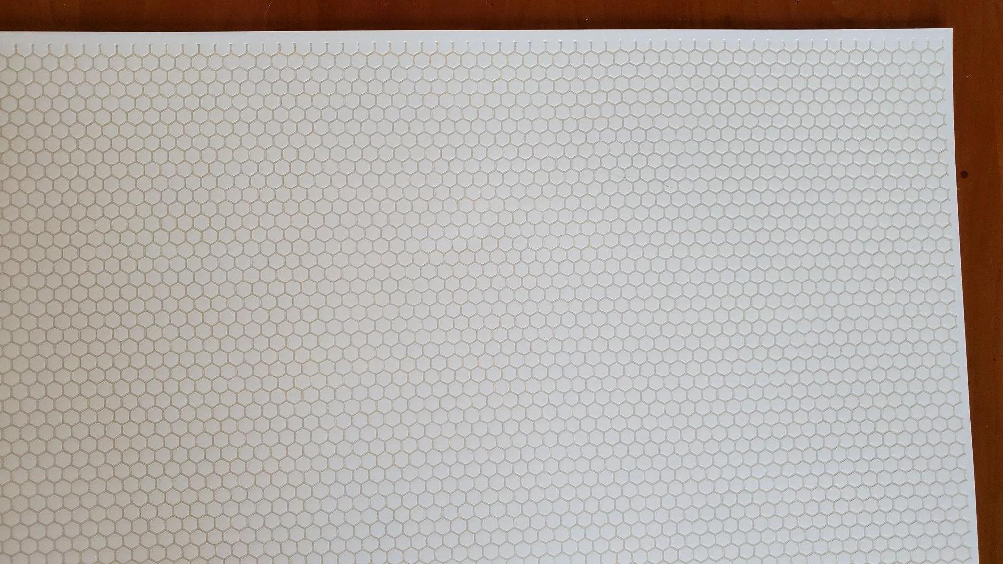 Dollhouse Miniature Tile Flooring Faux White Hexagon Textured 1:12 Scale for Kitchen or Bathroom