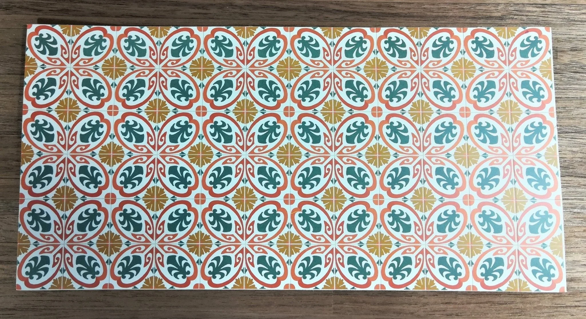 Dollhouse Miniature Tile Flooring Sheet Victorian Art Nouveau Style 1:12 Scale
