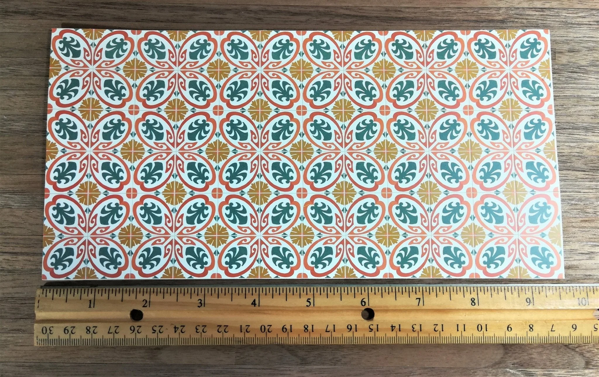 Dollhouse Miniature Tile Flooring Sheet Victorian Art Nouveau Style 1:12 Scale - Image 2