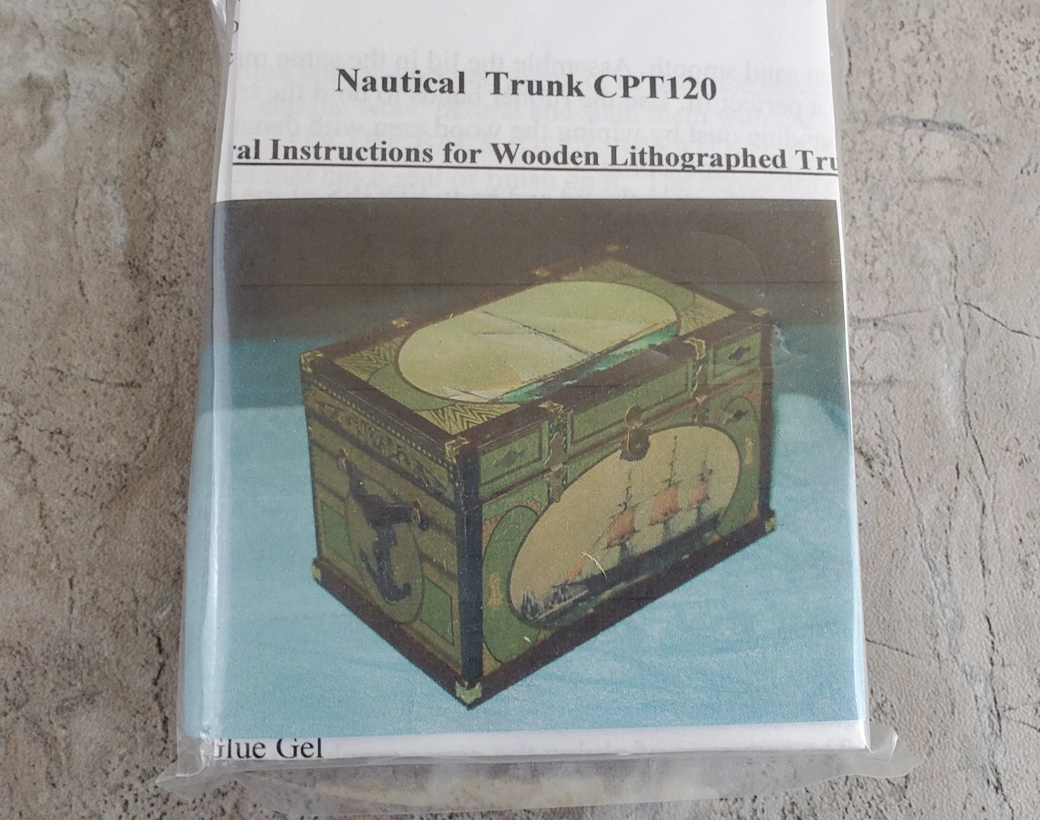 Dollhouse Miniature Trunk Kit Nautical Tall Ship Antique Style 1:12 Scale Furniture