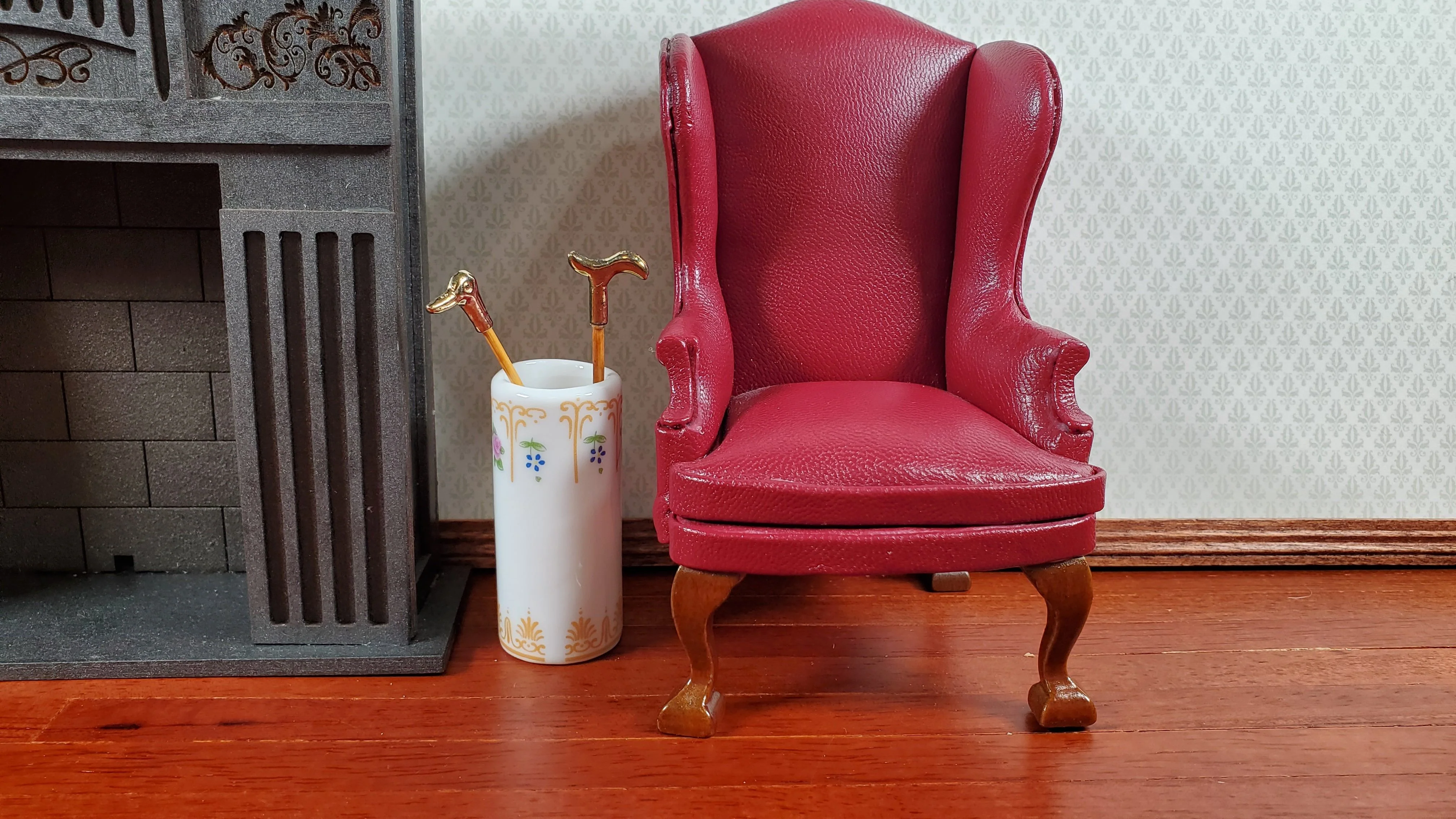 Dollhouse Miniature Umbrella or Cane Stand White Ceramic 1:12 Scale - Image 3