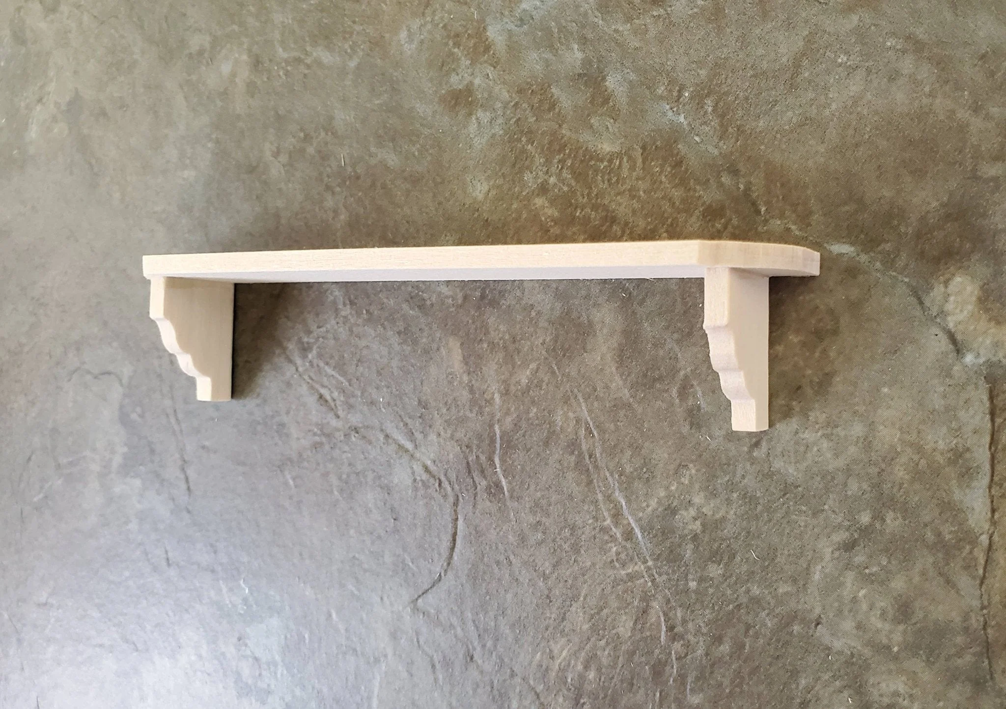 Dollhouse Miniature Wall Shelf Large Unfinished 1:12 Scale 4 3/8"