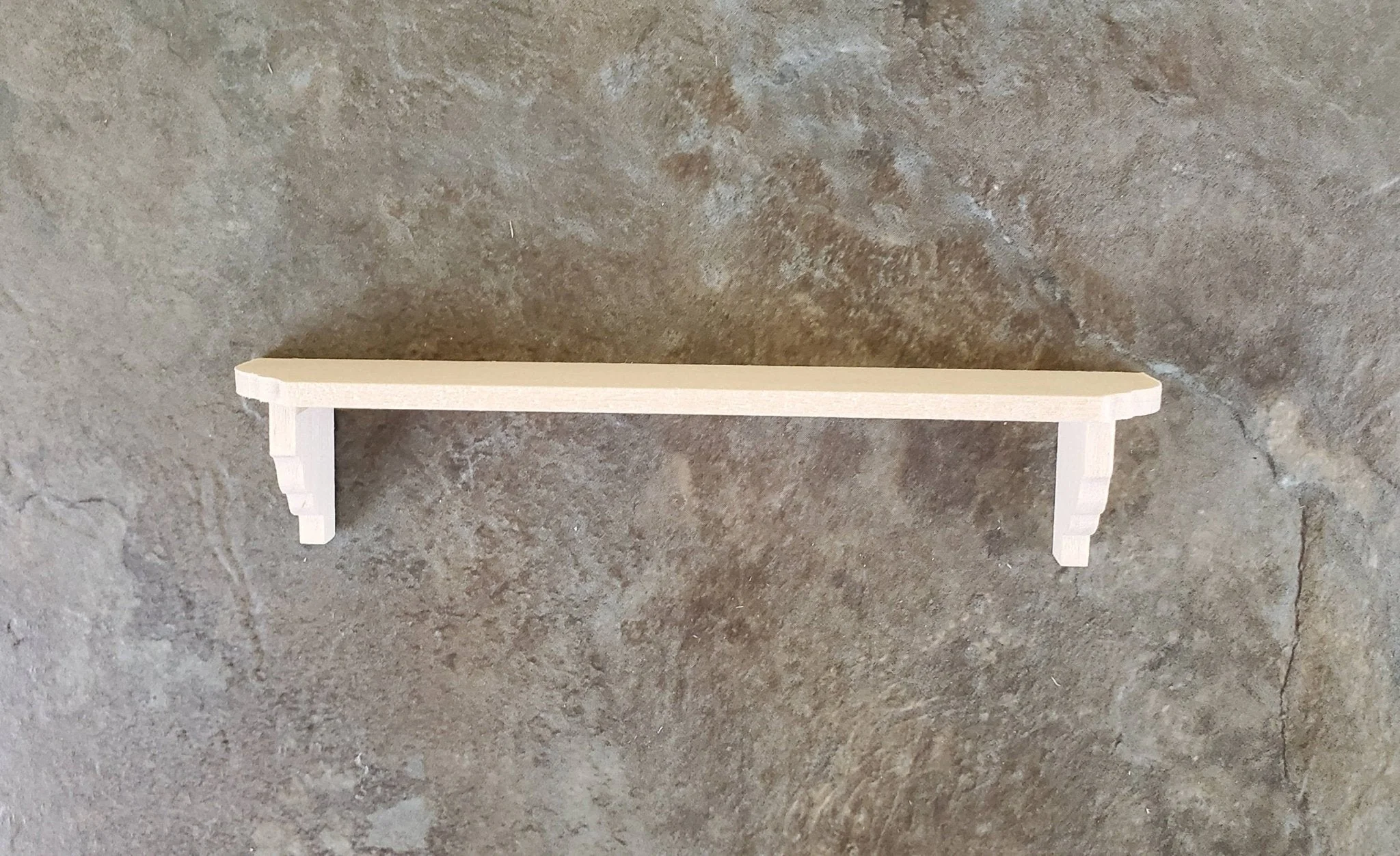 Dollhouse Miniature Wall Shelf Large Unfinished 1:12 Scale 4 3/8" - Image 3
