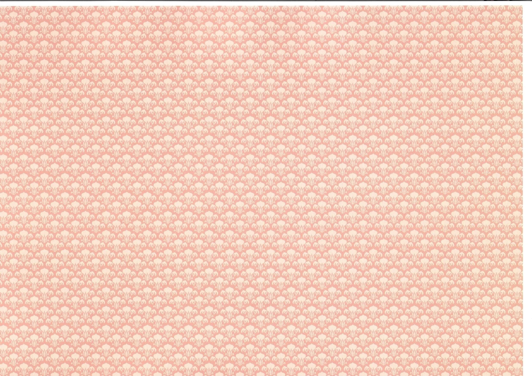 Dollhouse Miniature Wallpaper Brodnax "Pink Champagne" Victorian Craftsman Style 1:12 Scale