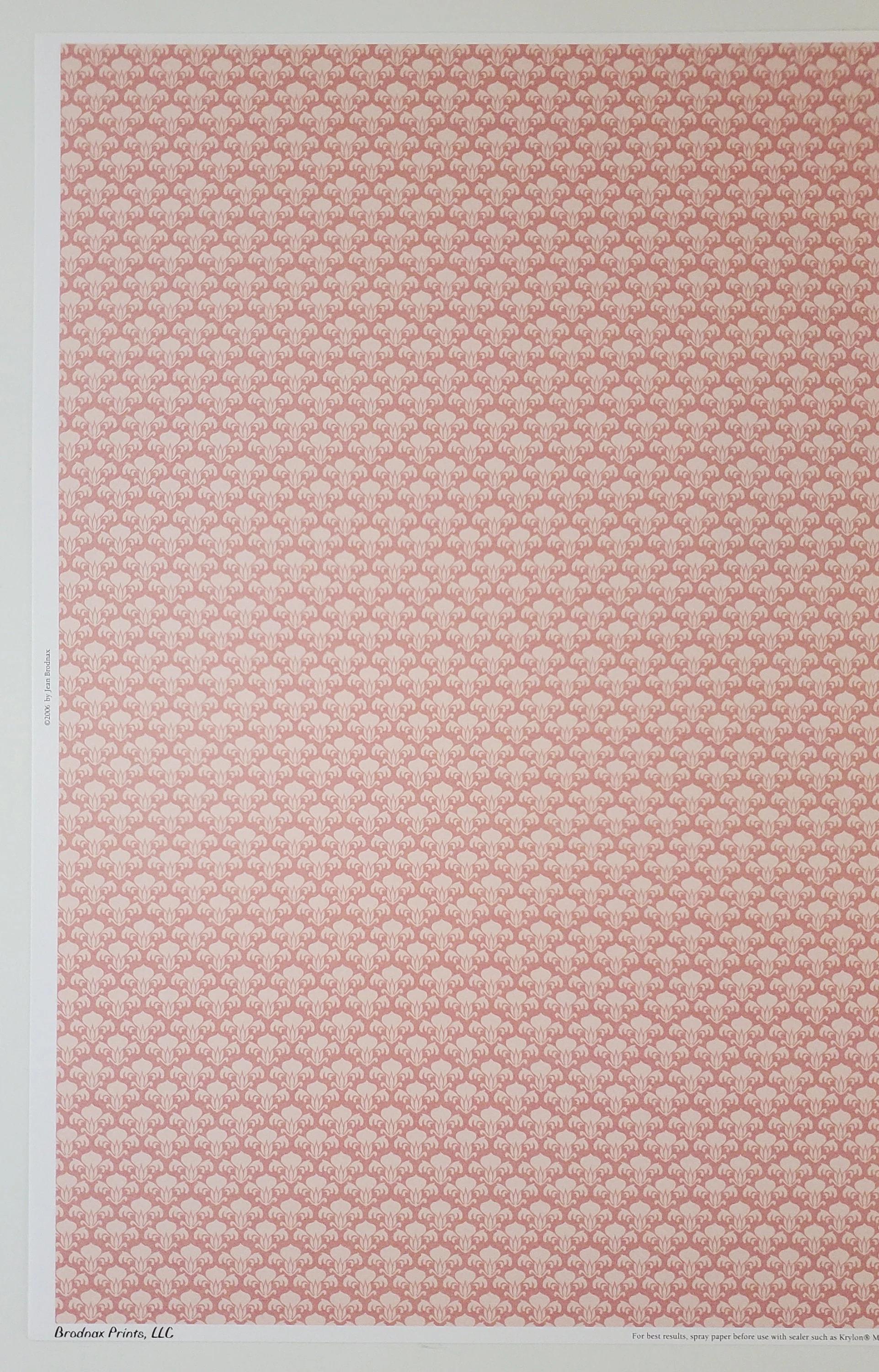 Dollhouse Miniature Wallpaper Brodnax "Pink Champagne" Victorian Craftsman Style 1:12 Scale - Image 2