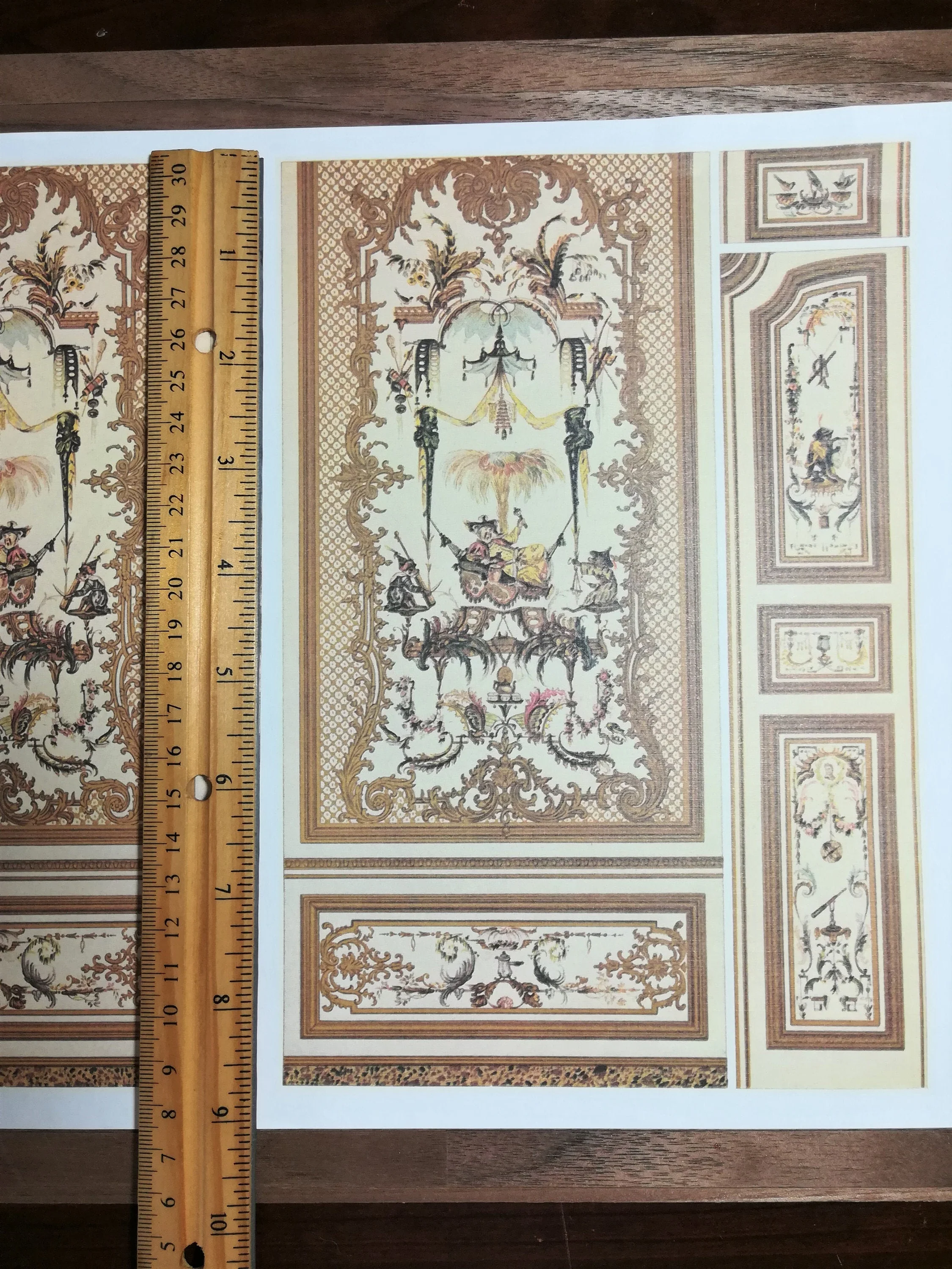 Dollhouse Miniature Wallpaper Gardens of Kashmir Wall Panels Mural MiniGraphics 1:12 Scale - Image 2