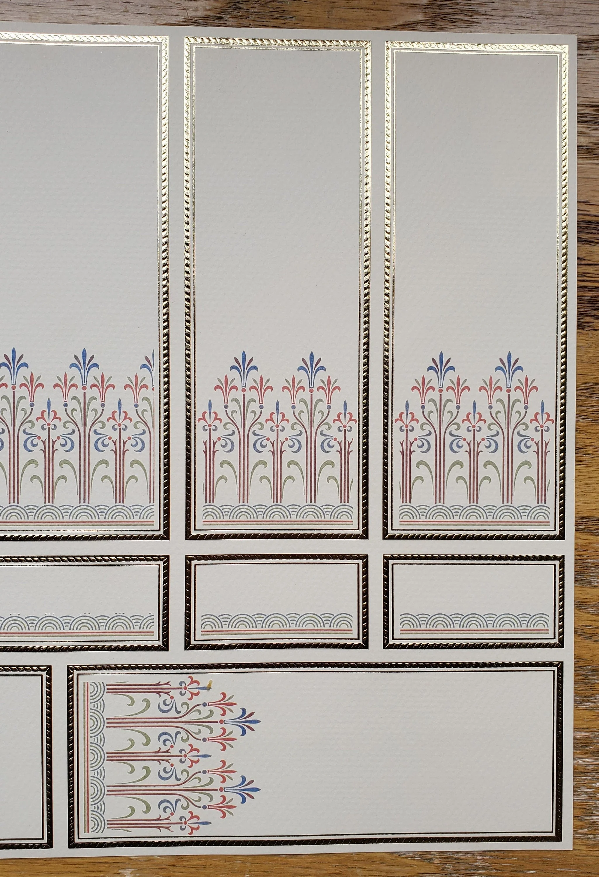 Dollhouse Wallpaper Art Deco Wall Panels Embossed by World Model 1:12 Scale Miniature - Image 2