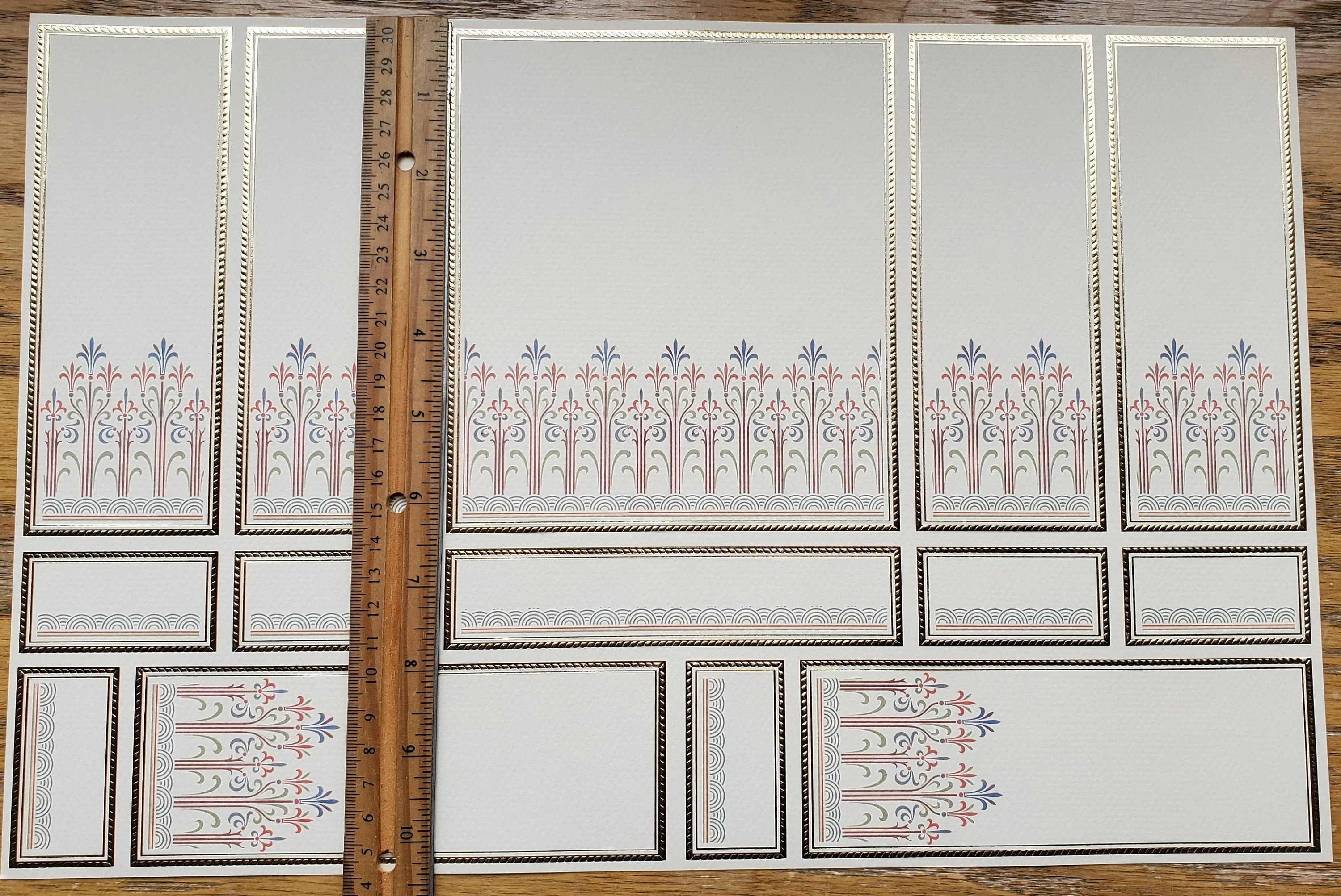 Dollhouse Wallpaper Art Deco Wall Panels Embossed by World Model 1:12 Scale Miniature - Image 3