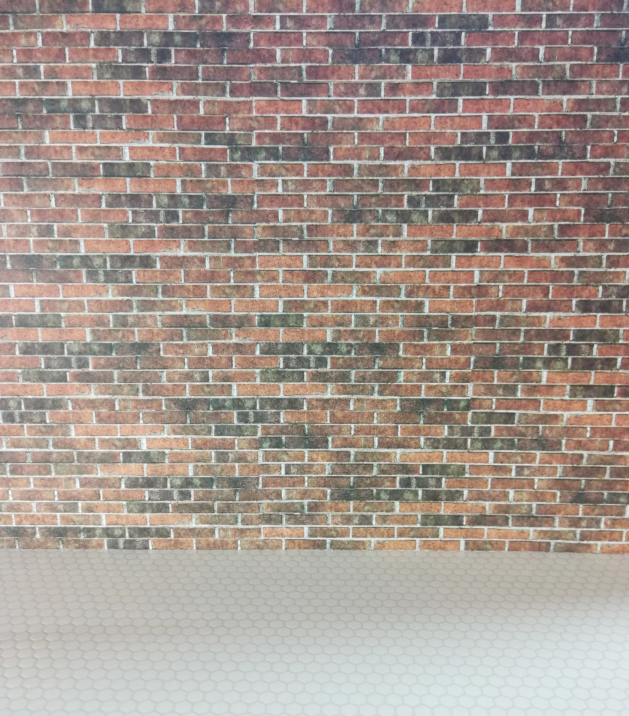 Miniature Weathered Brick Seamless Embossed Paper 1:12 Scale World Model Dollhouse - Image 5