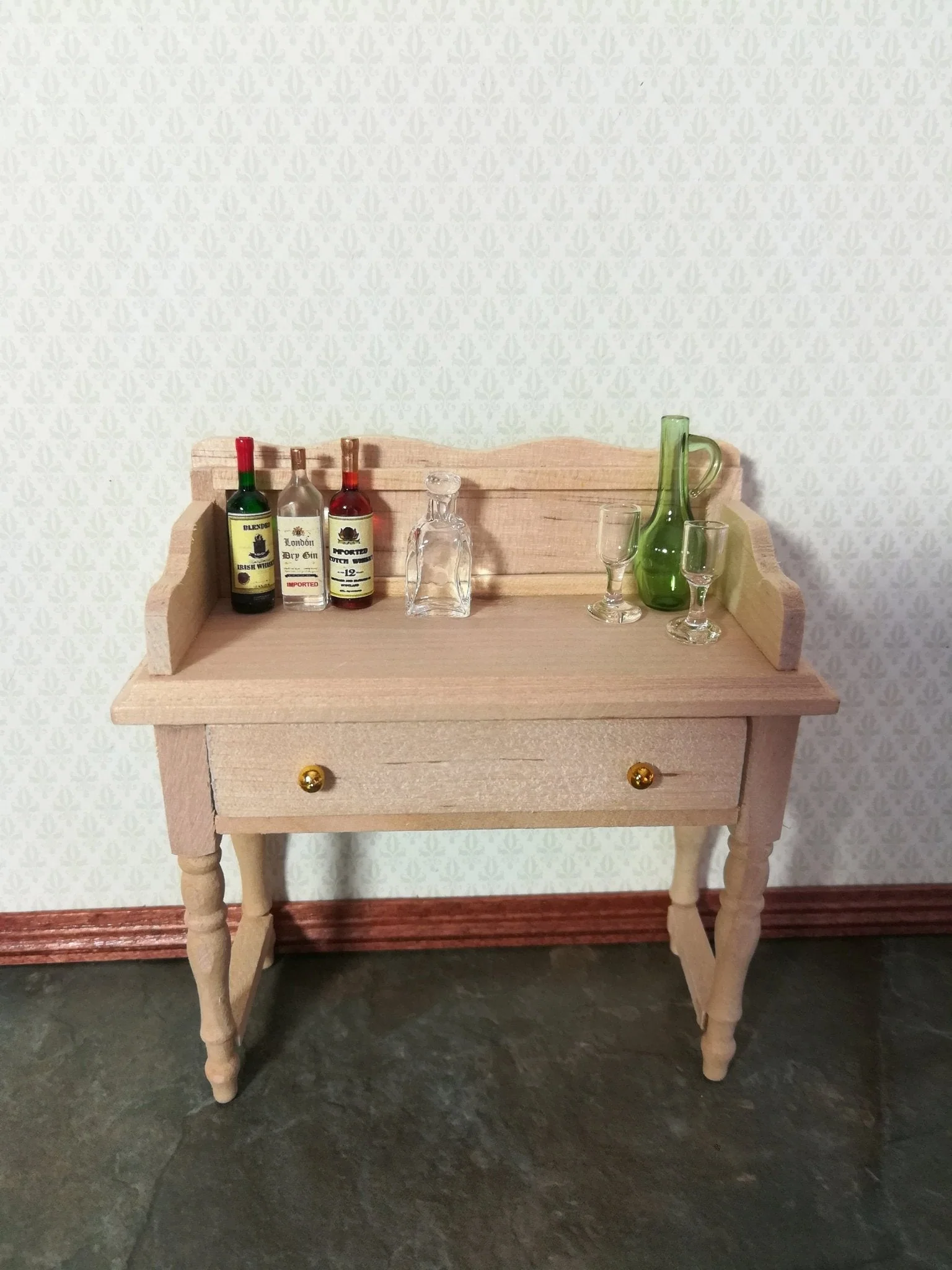 Dollhouse Miniature Whiskey & Gin Bottles x3 Tiny 1:12 Scale Booze - Image 2